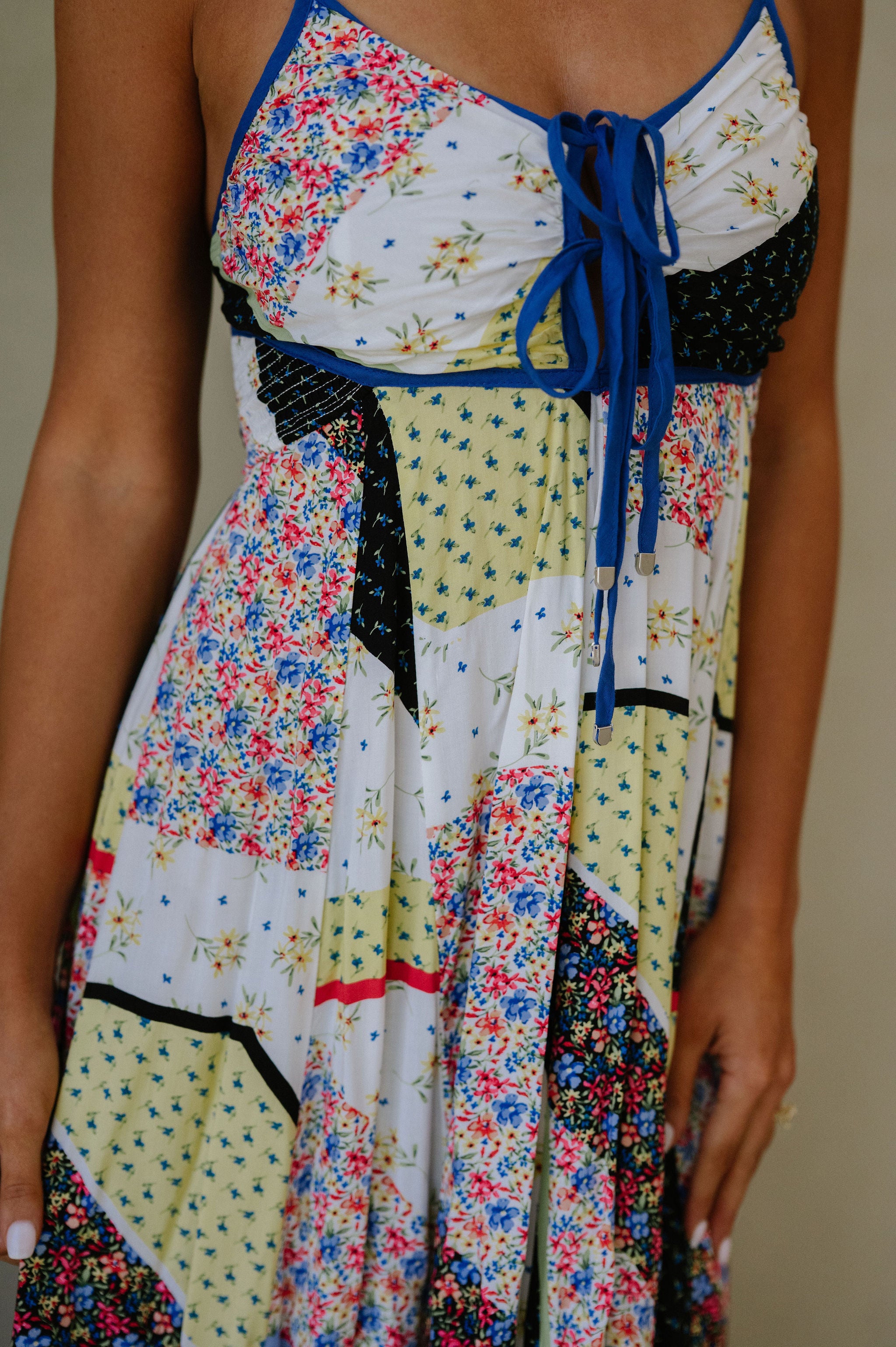 Meredith Patchwork Dress-Multi