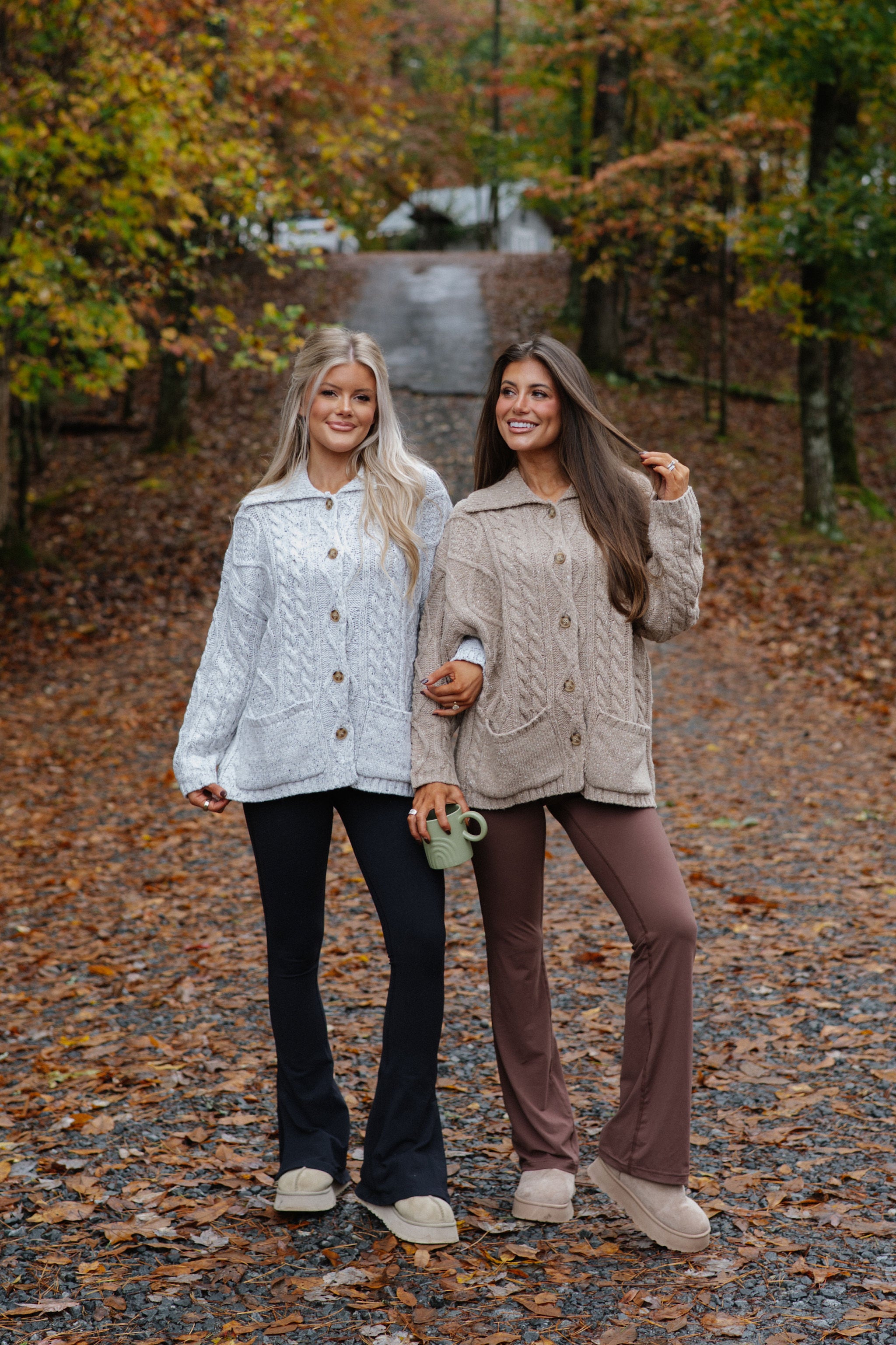 Rachel Chunky Cardigan-Heather Grey