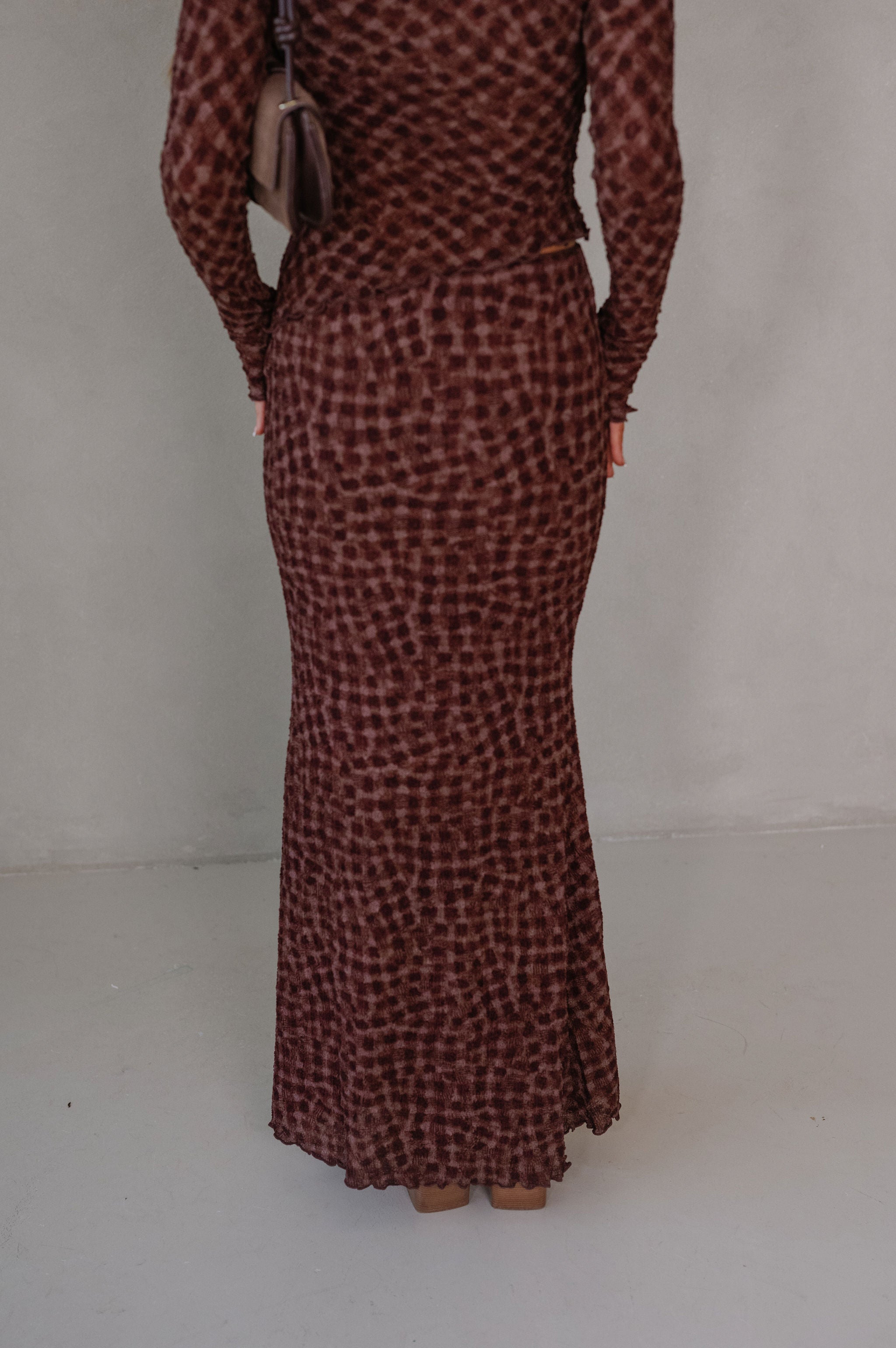 Scarlett Maxi Skirt Set-Espresso