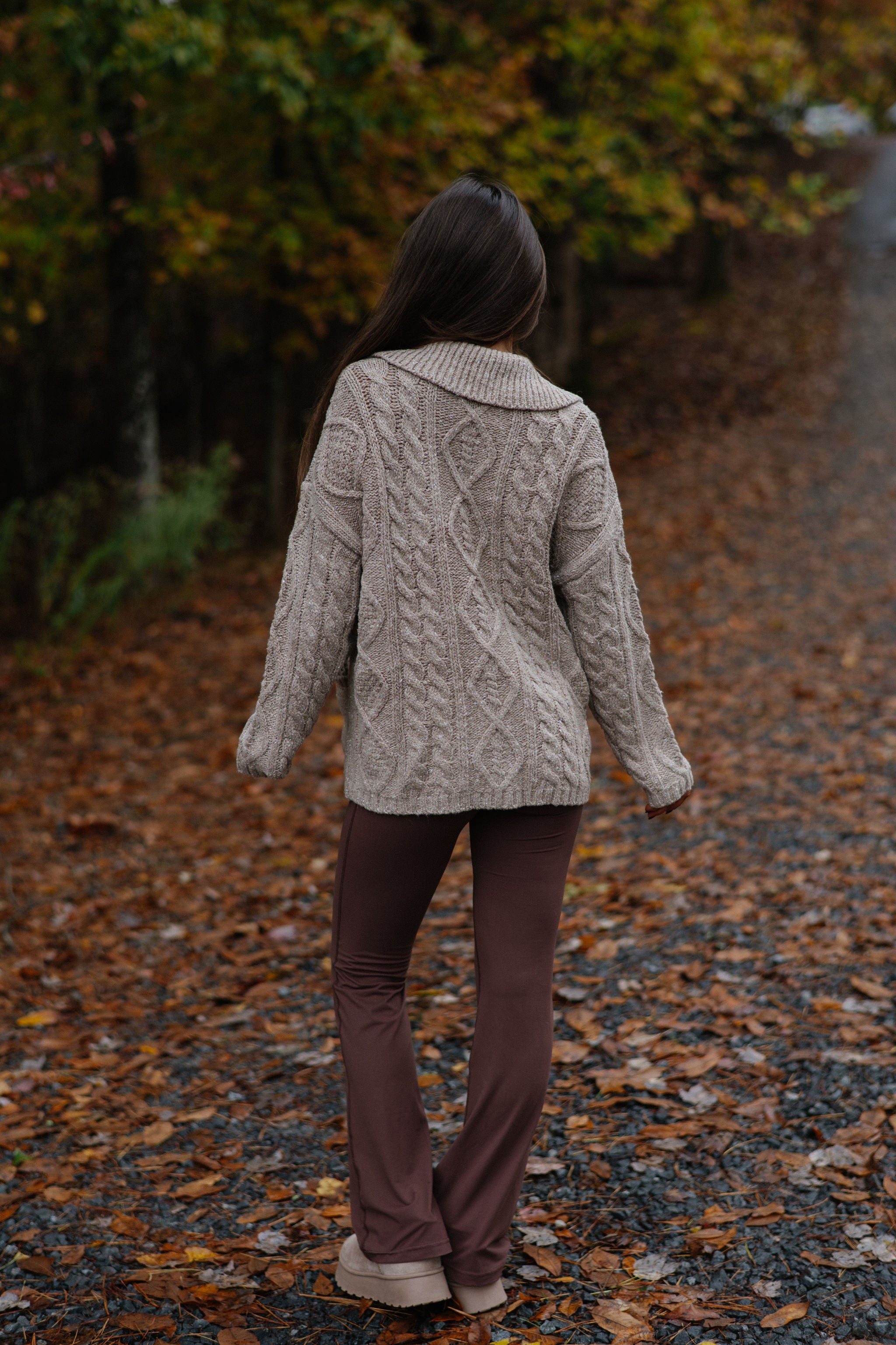 Rachel Chunky Cardigan-Beige