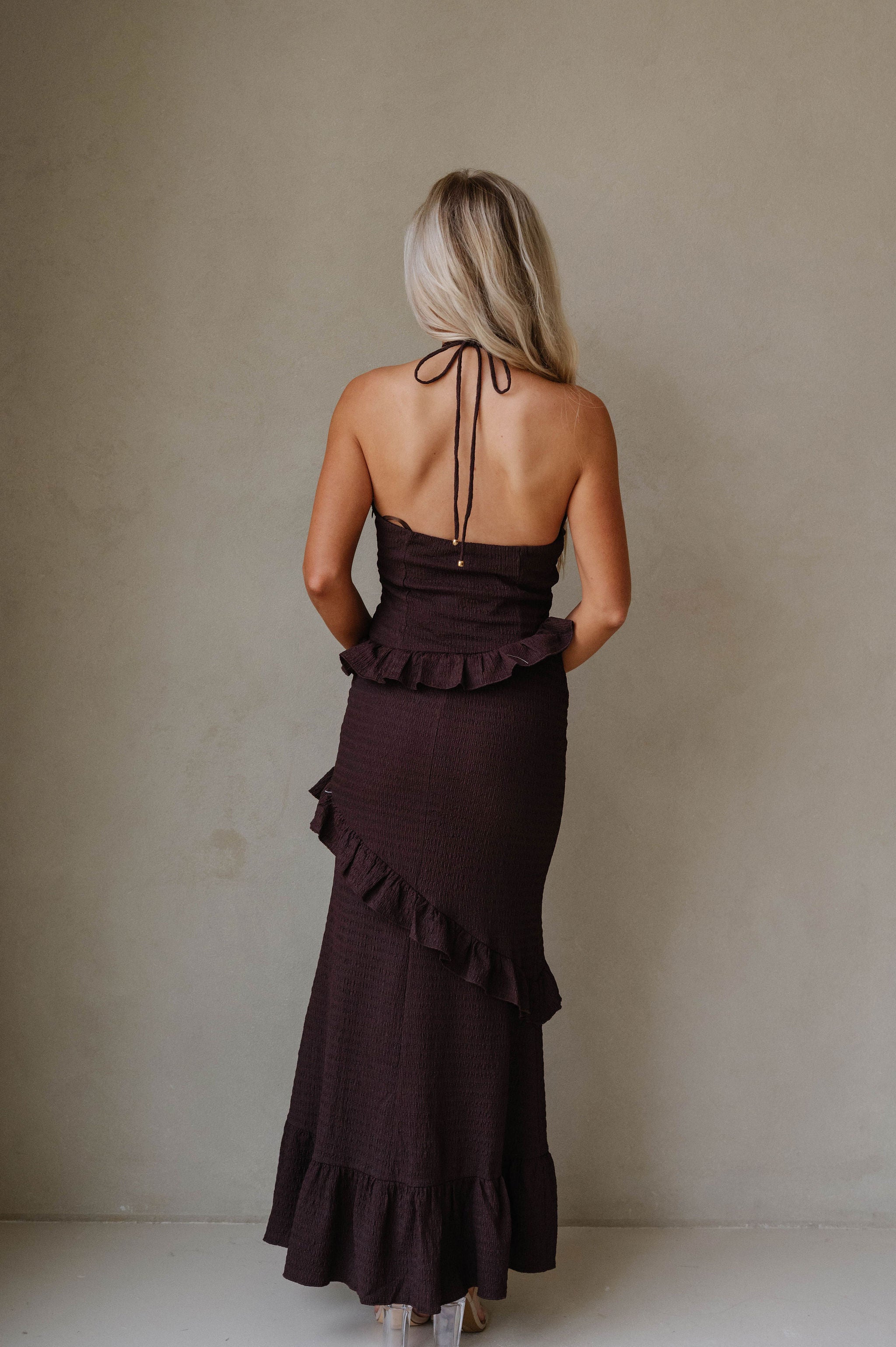 Monroe Maxi Dress-Chocolate