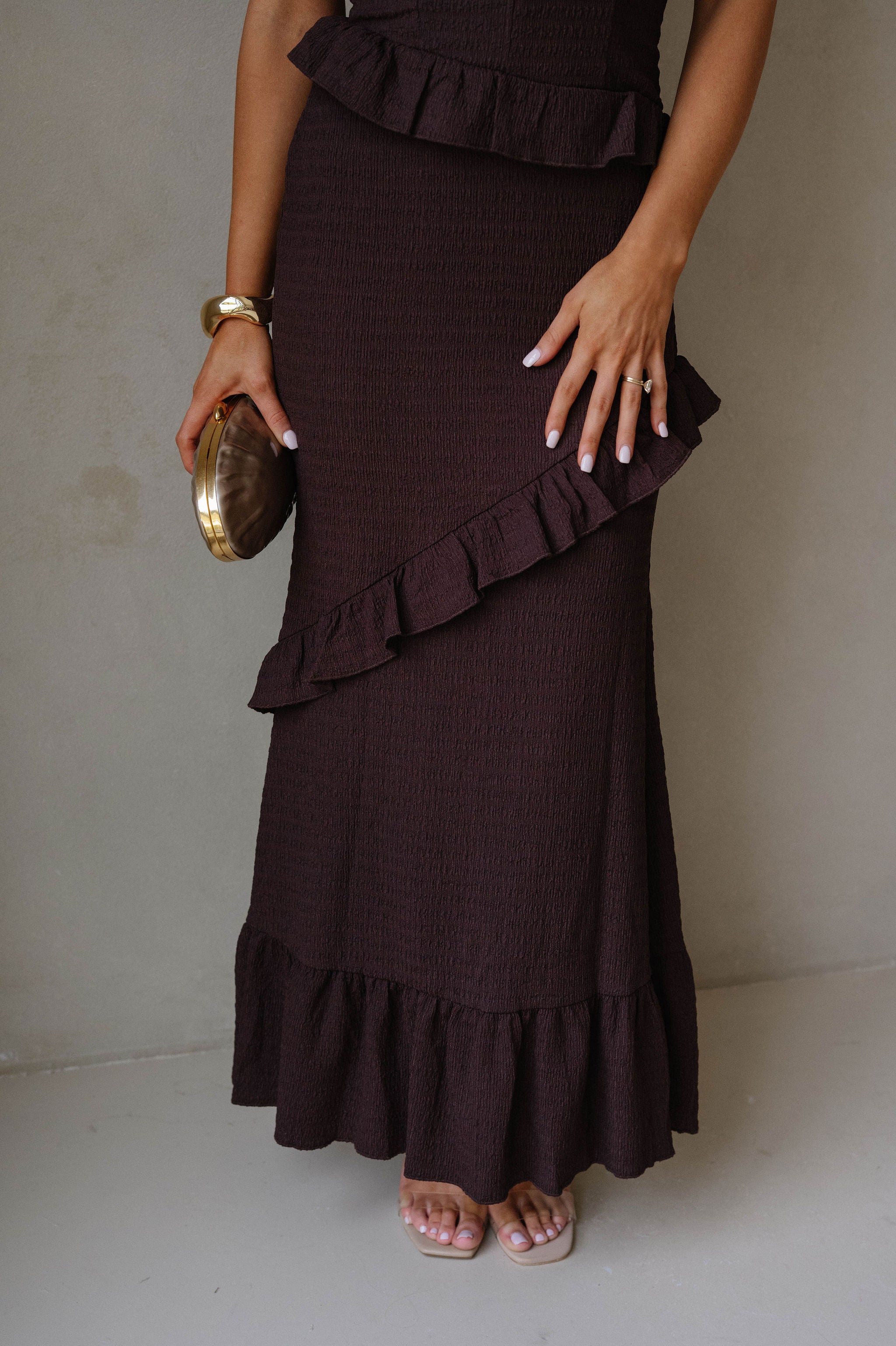Monroe Maxi Dress-Chocolate