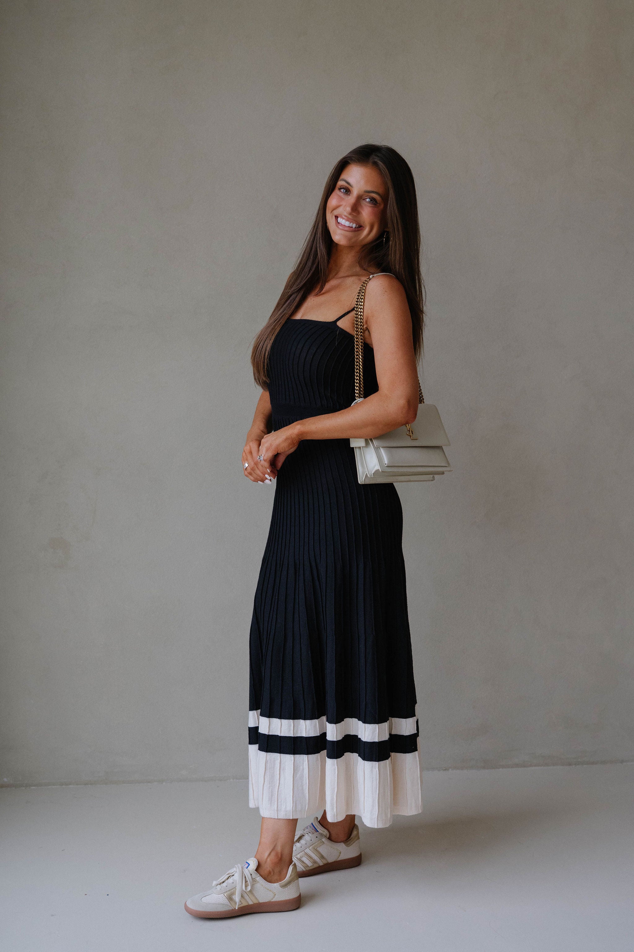 Kenzie Dress-Black/Ecru