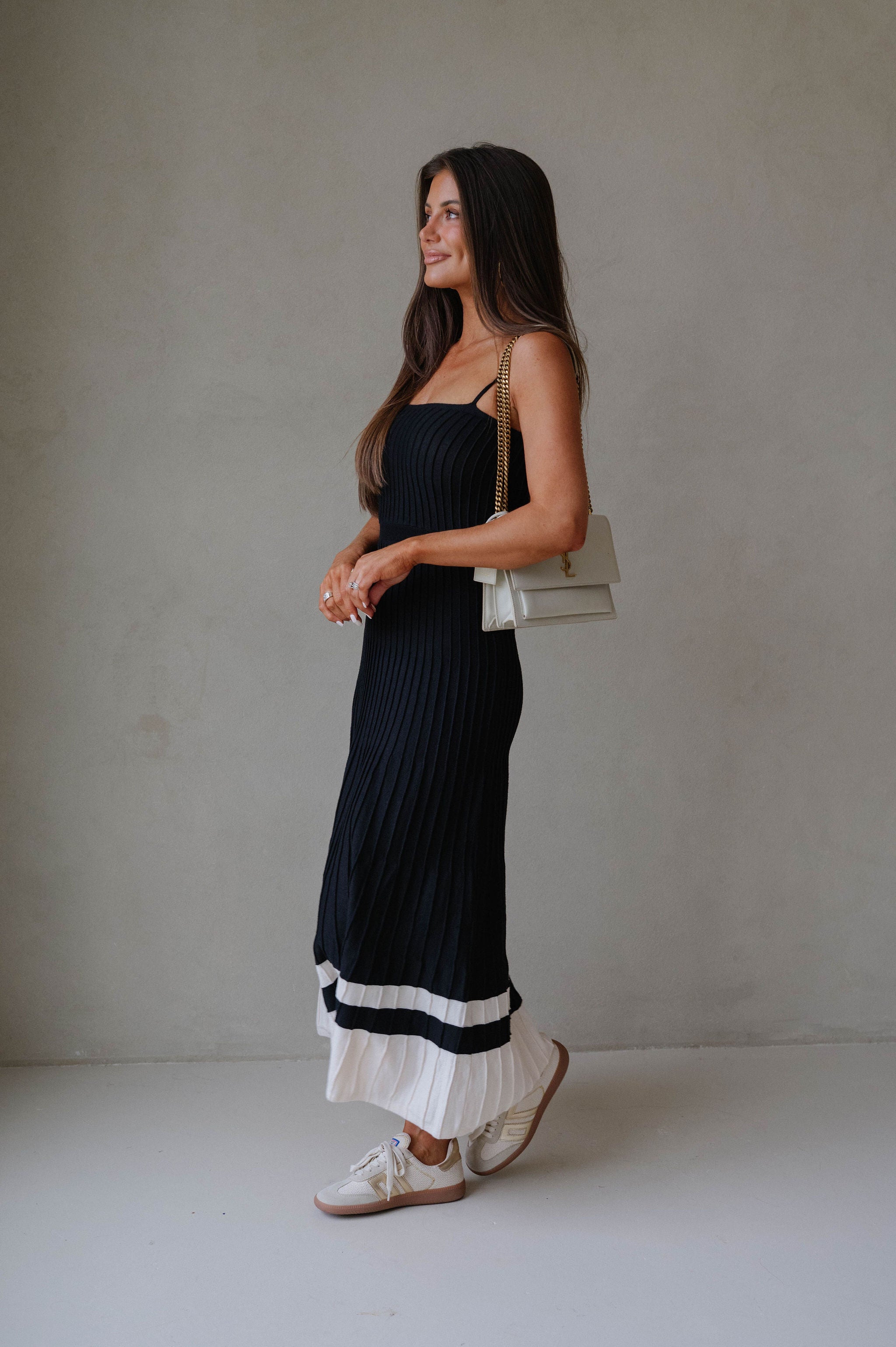 Kenzie Dress-Black/Ecru
