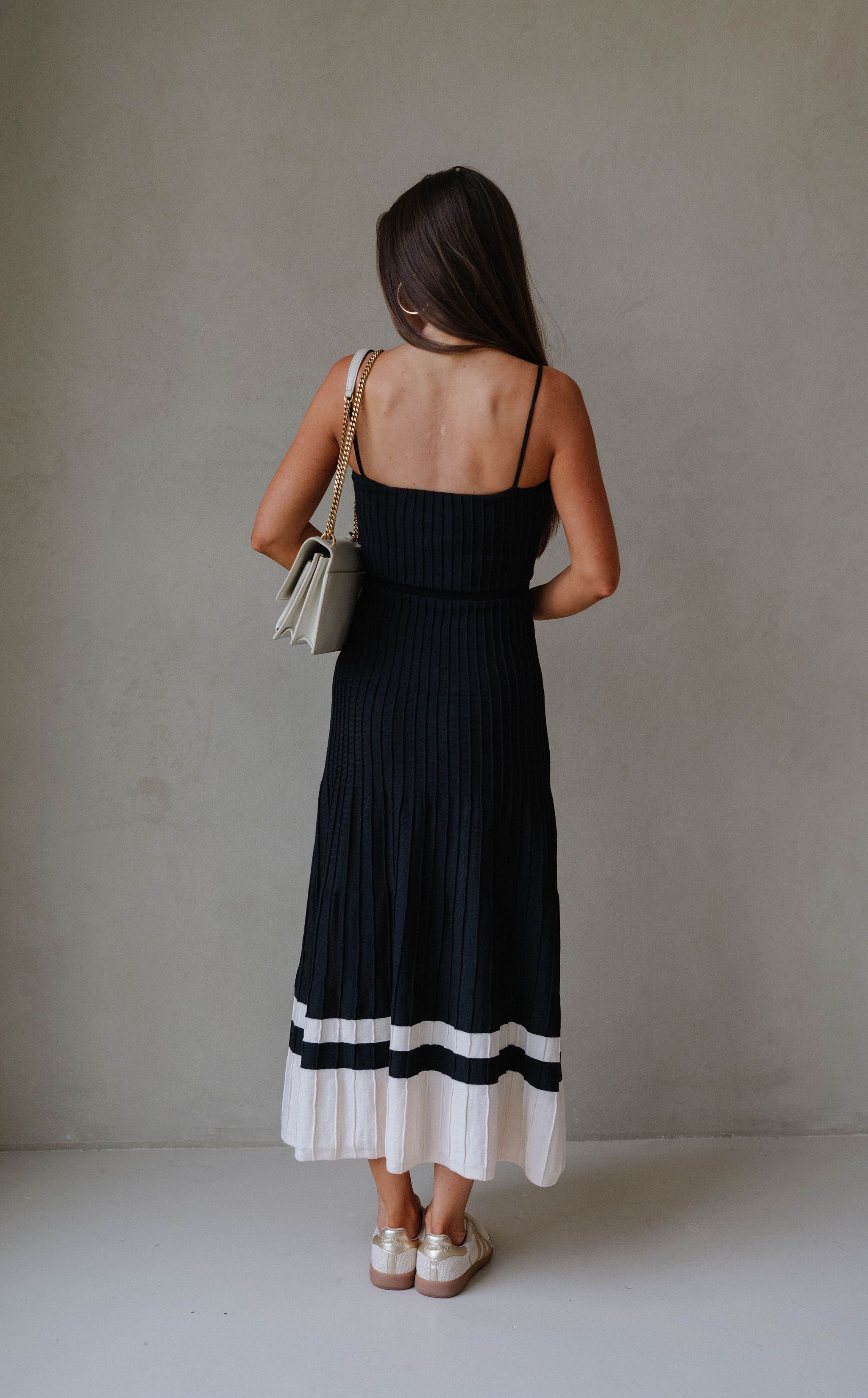 Kenzie Dress-Black/Ecru