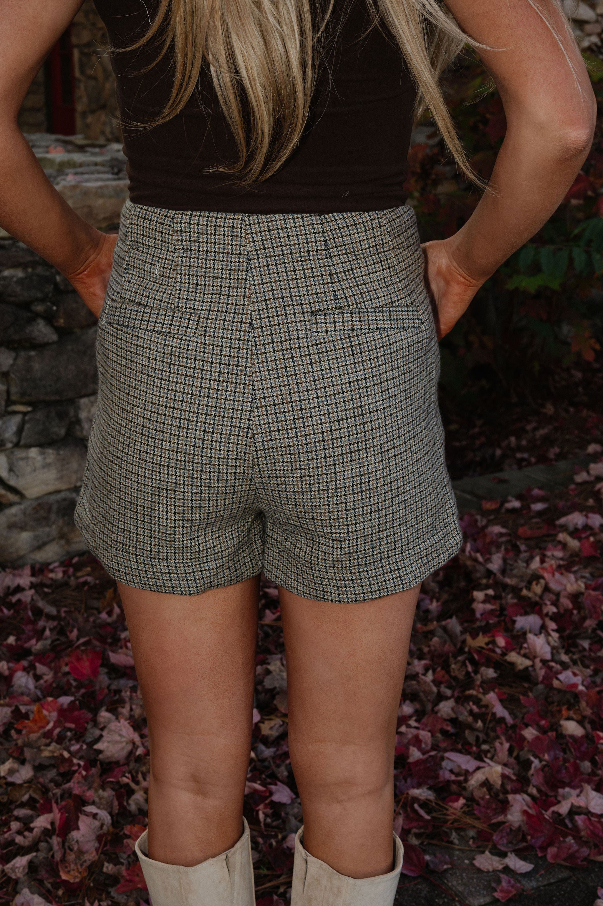 Porter Tweed Shorts-Neutral