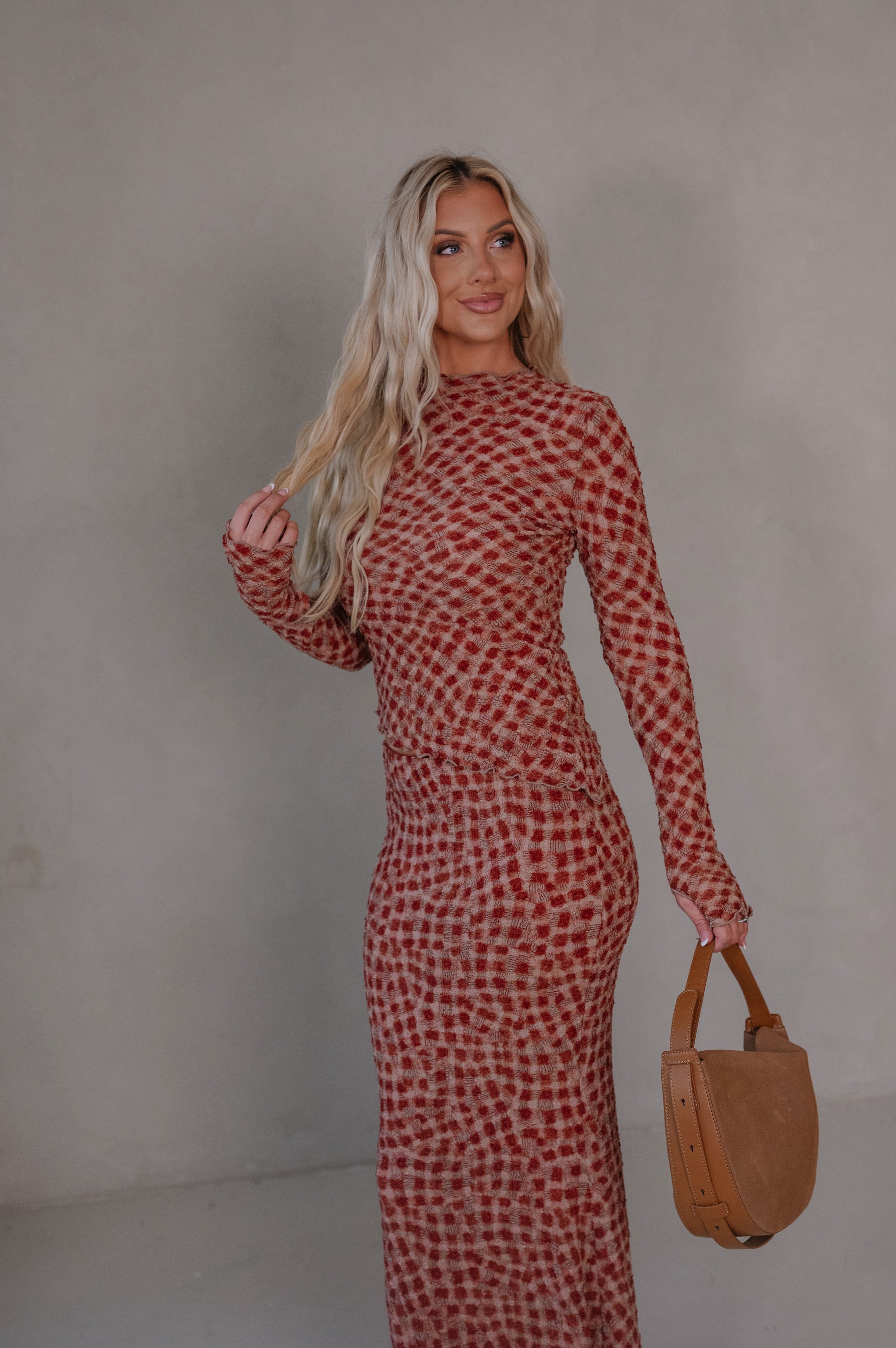 Scarlett Maxi Skirt Set-Cinnamon