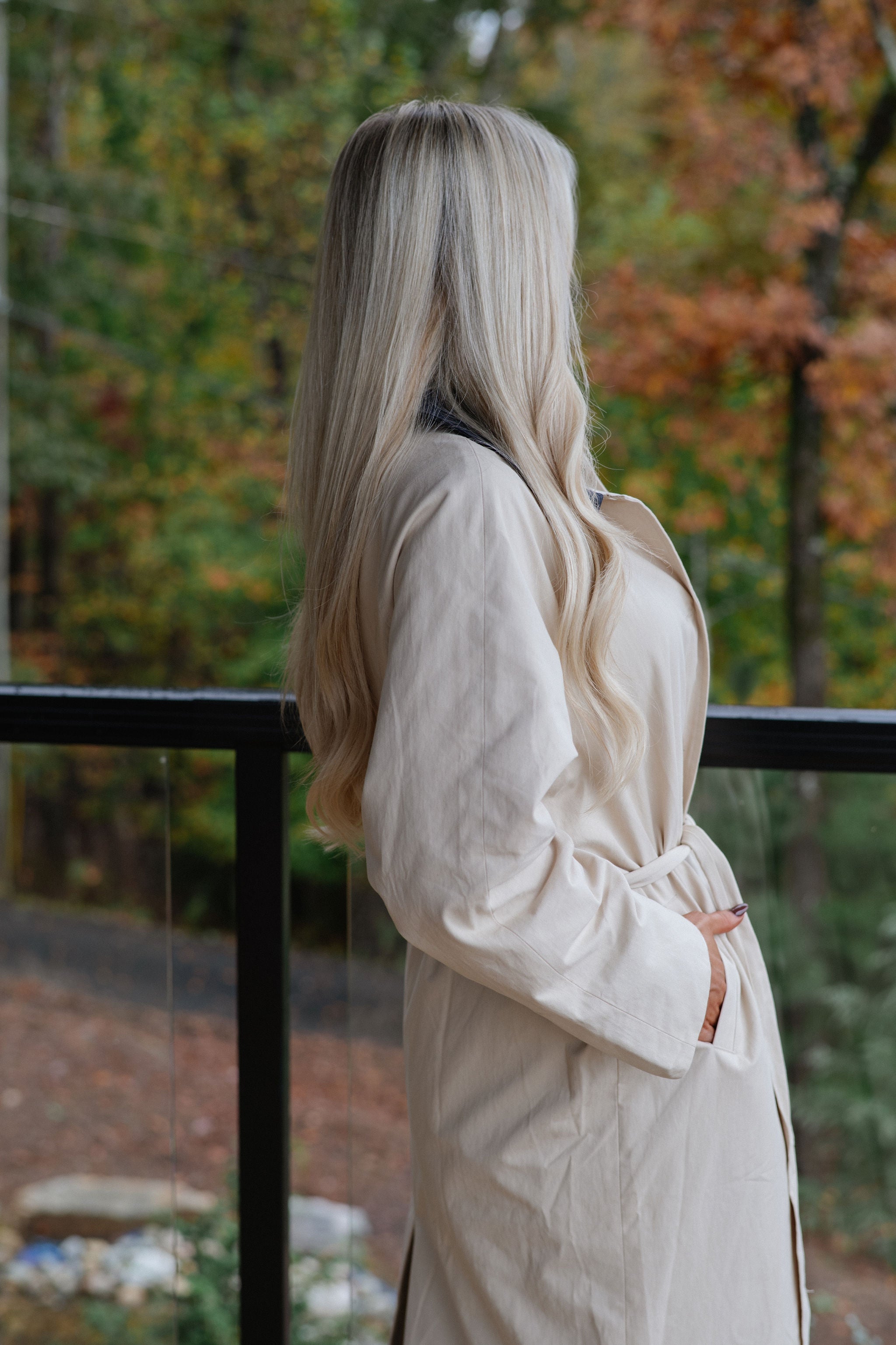 Opal Trenchcoat-Beige/Navy