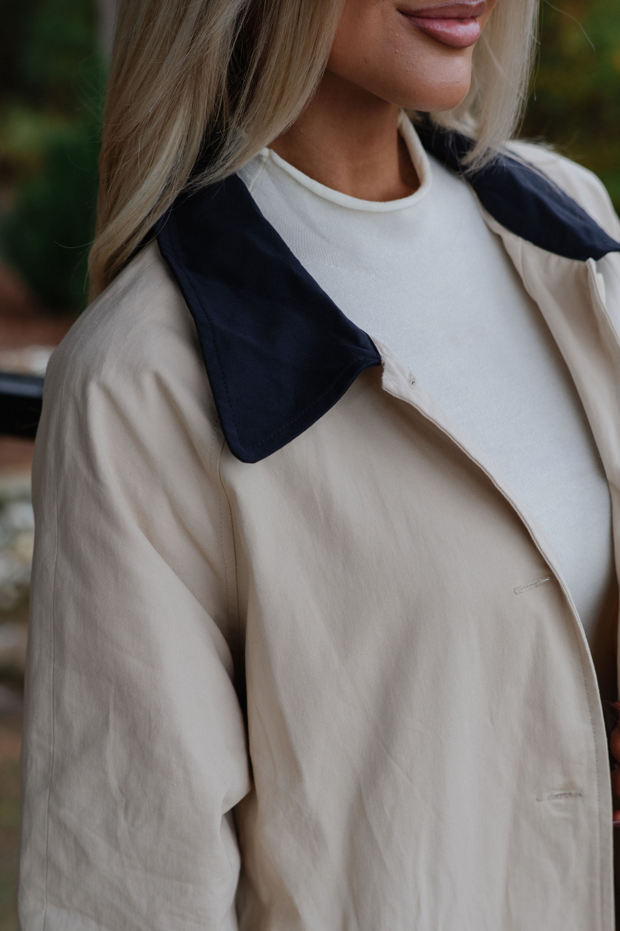 Opal Trenchcoat-Beige/Navy