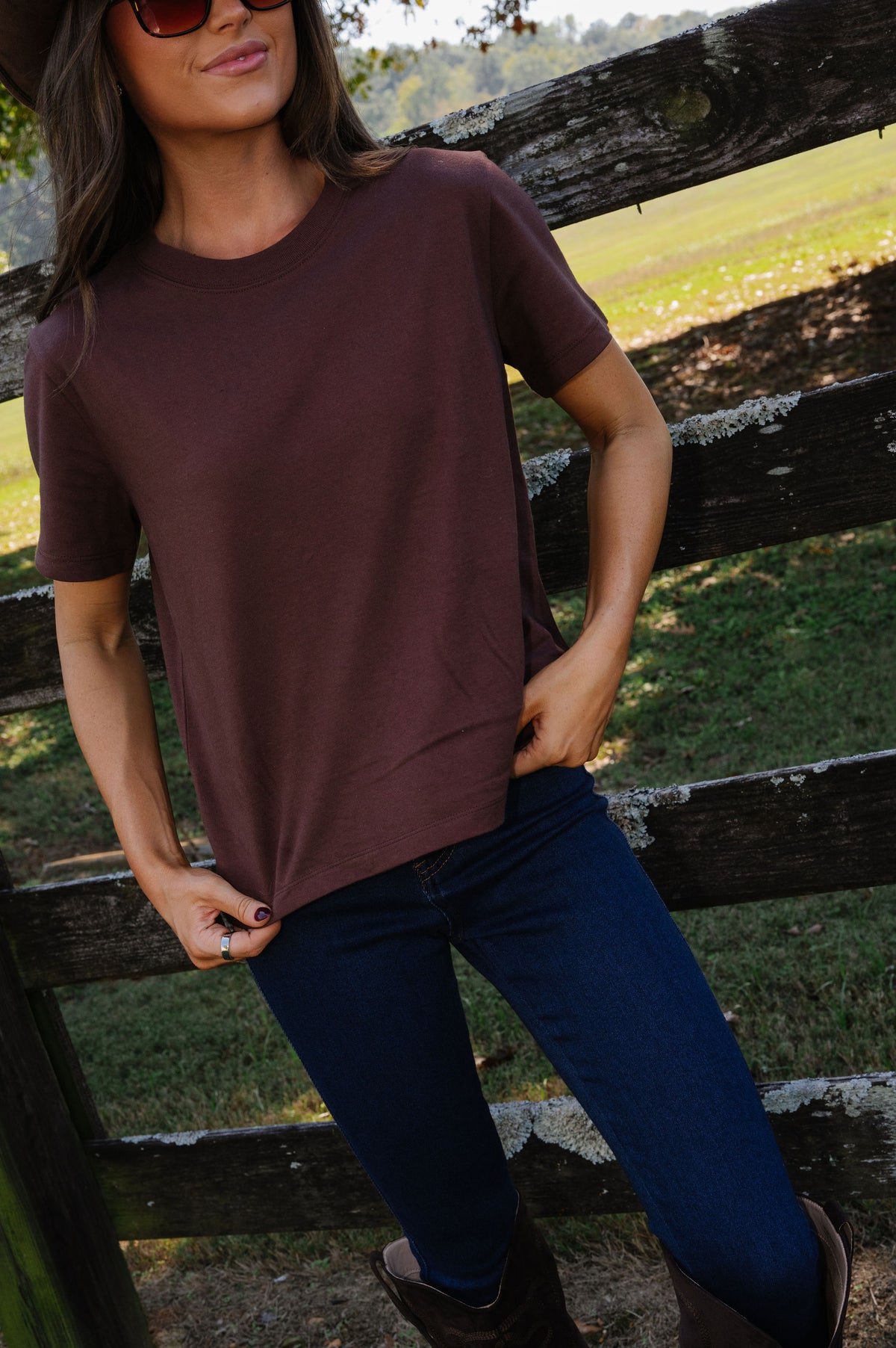 Everyday Crew Tee-Brown
