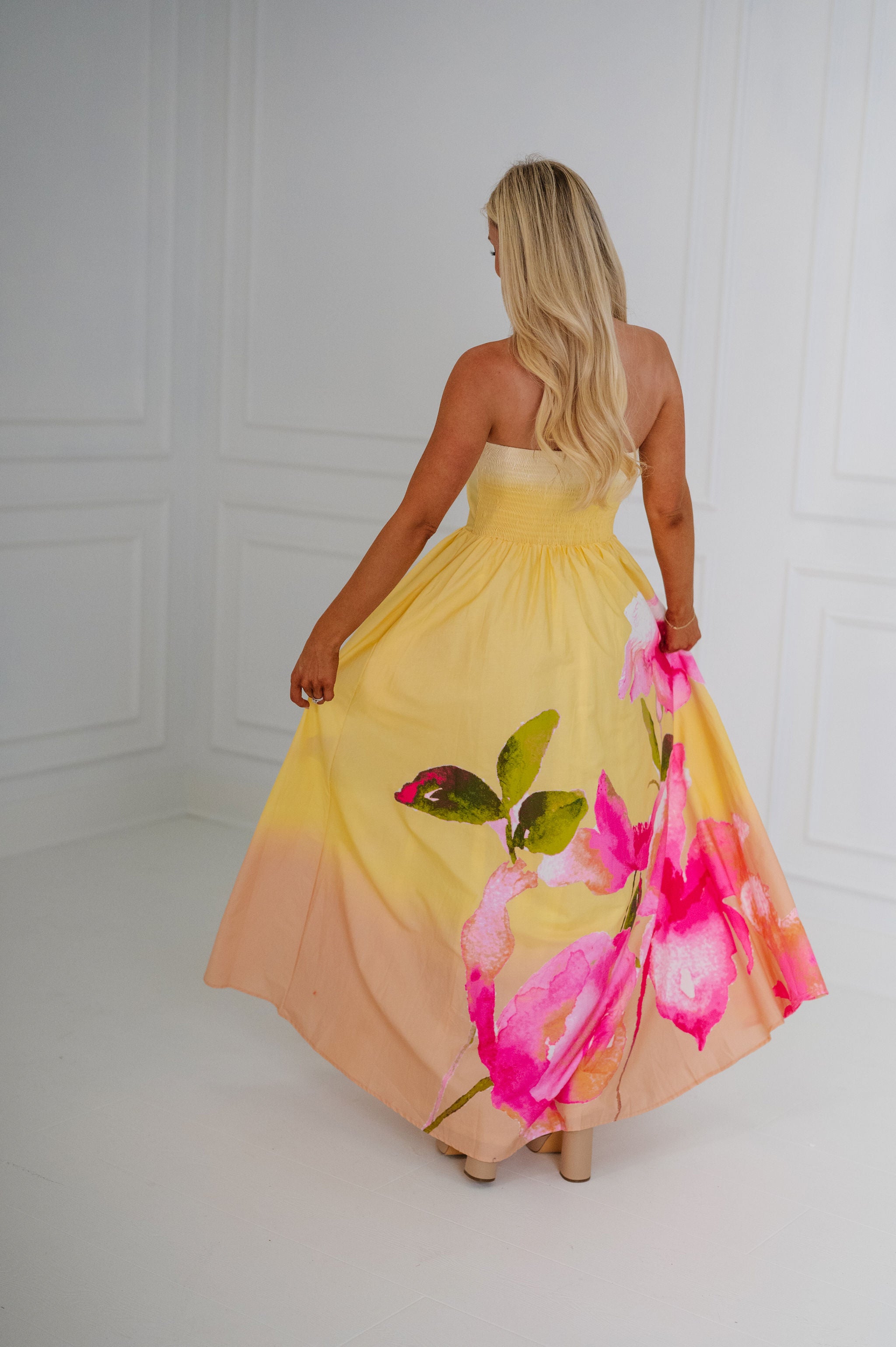 Emmie Maxi Dress-Light Yellow