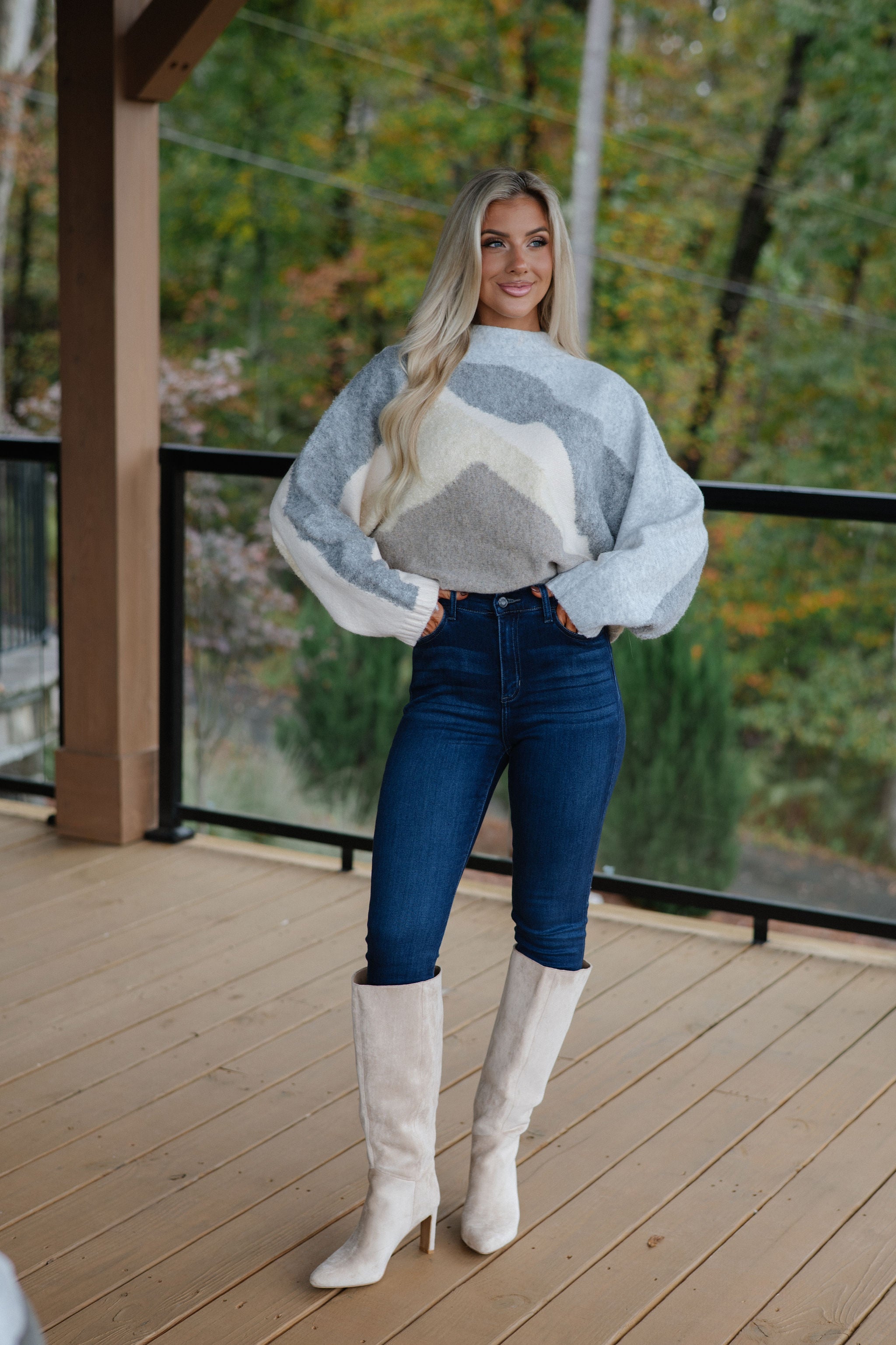 Perry Sweater-Grey/Tan