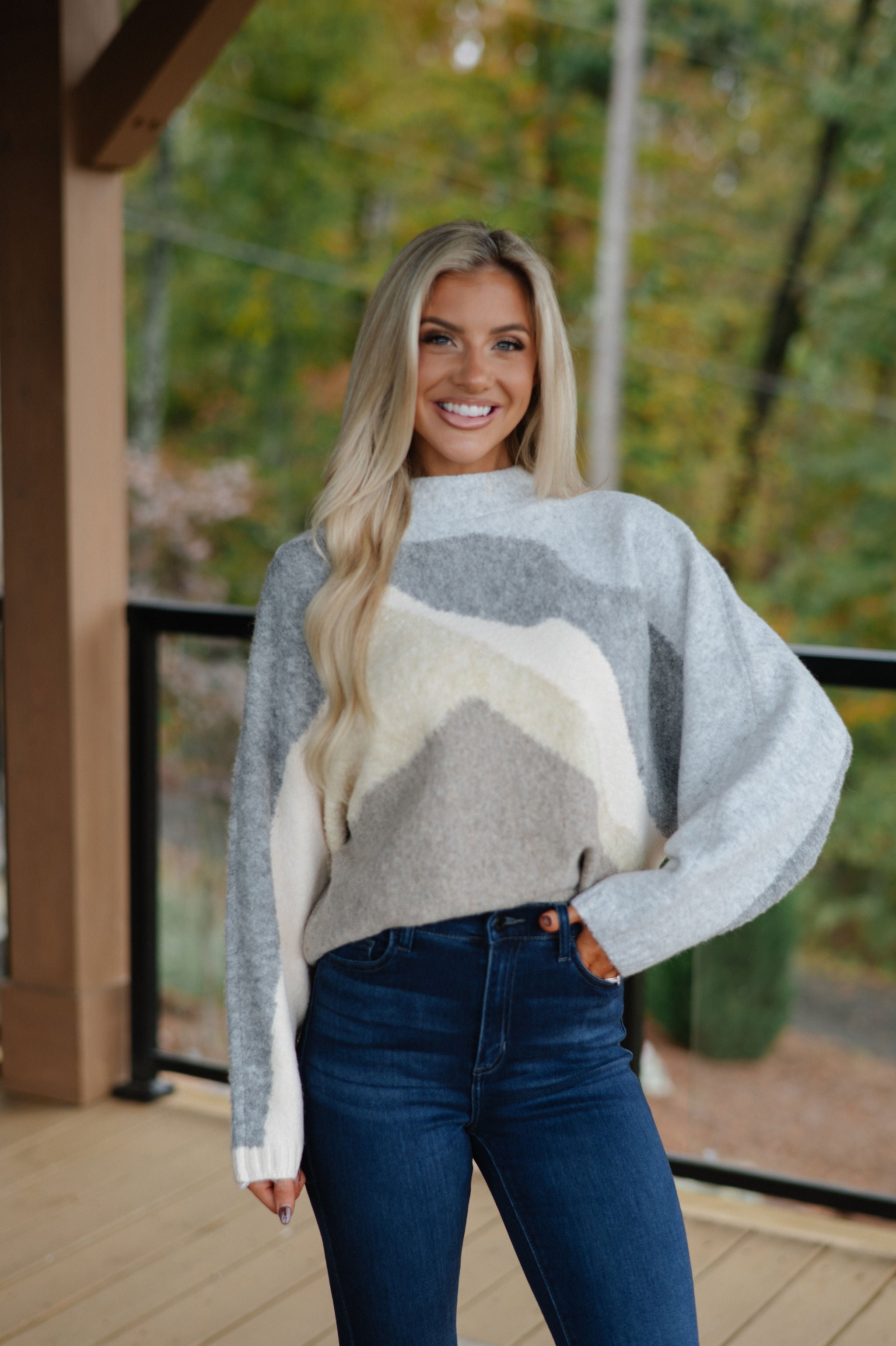Perry Sweater-Grey/Tan