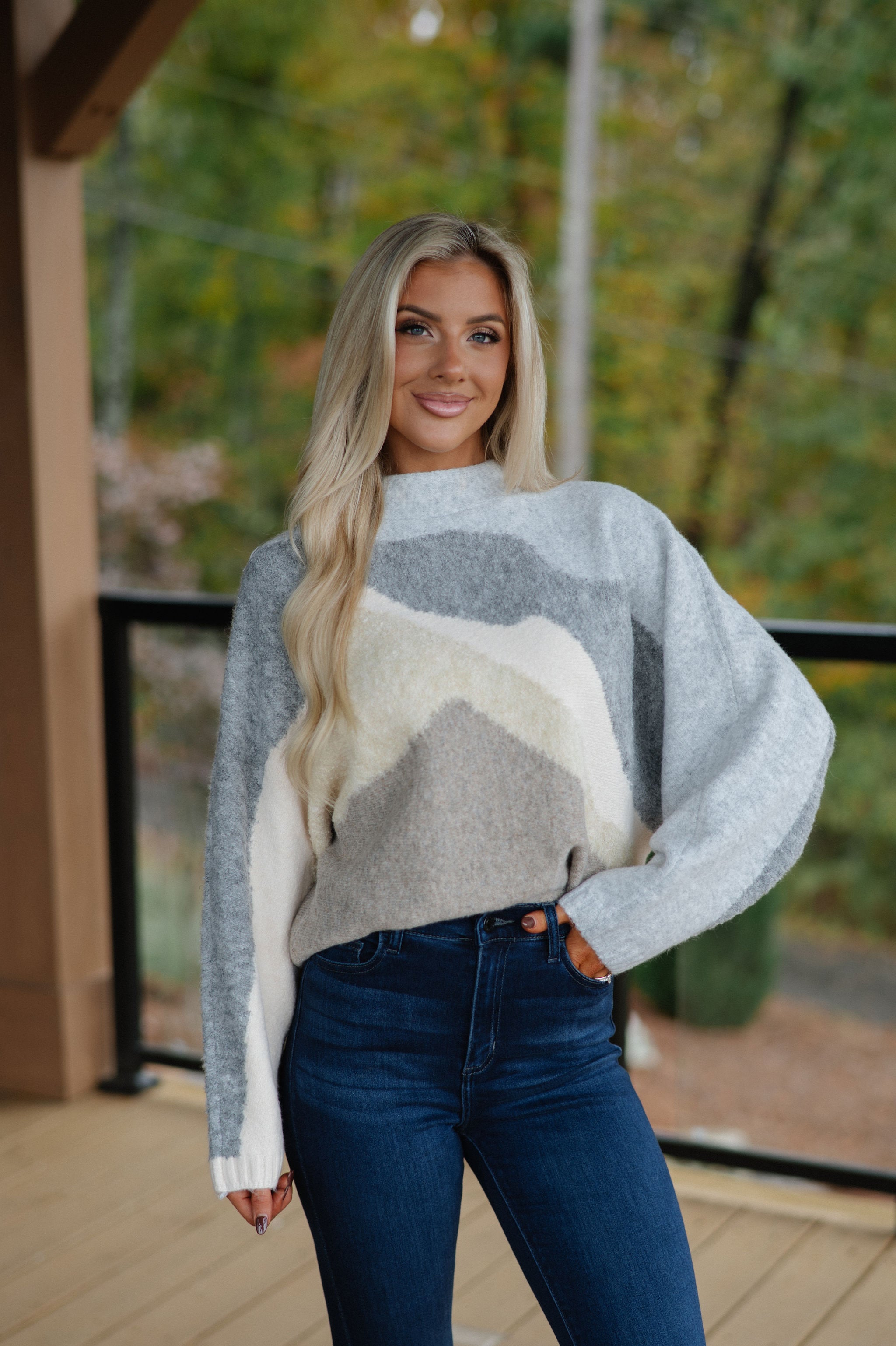Perry Sweater-Grey/Tan