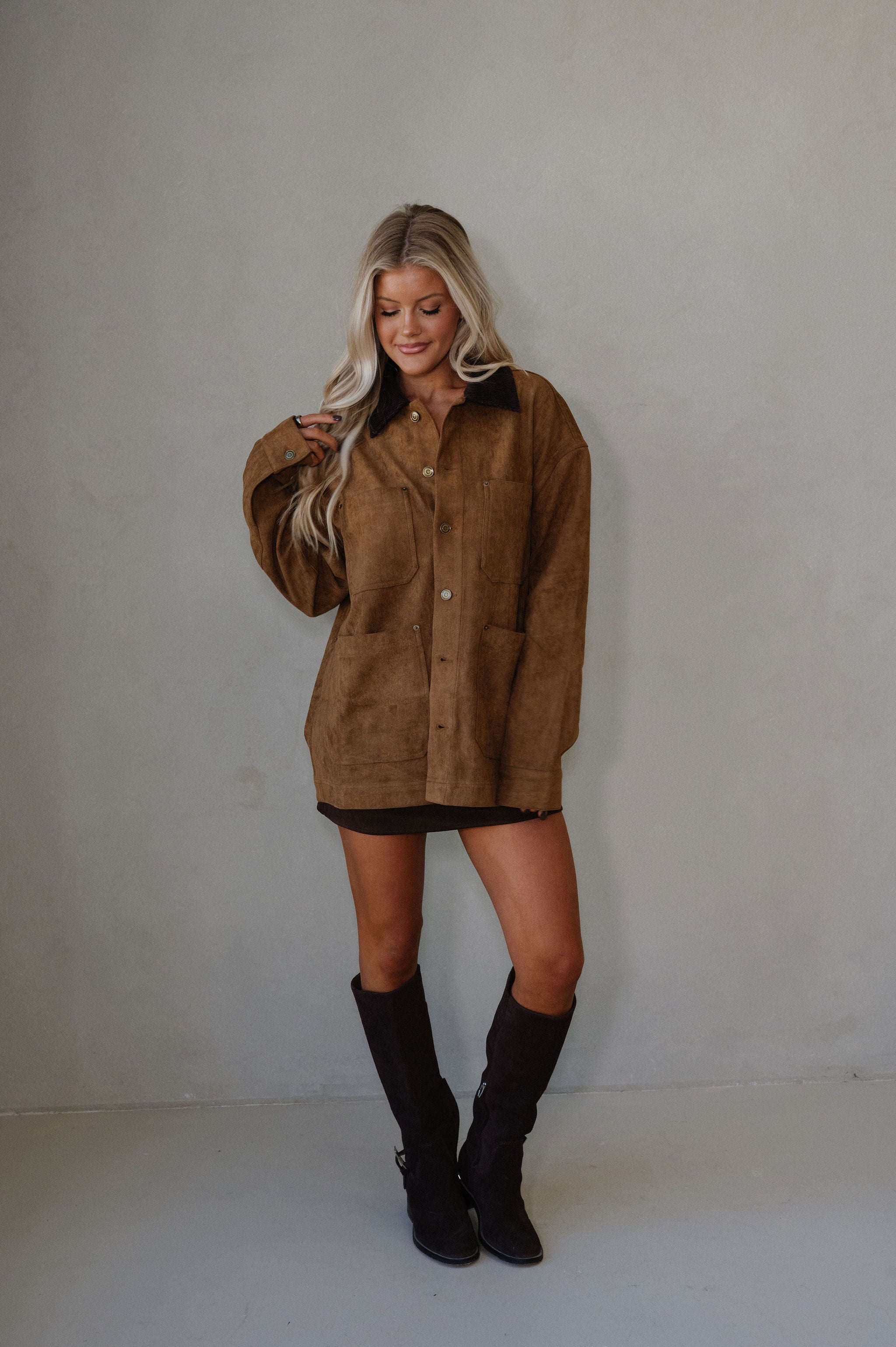 Puckett Suede Jacket-Camel