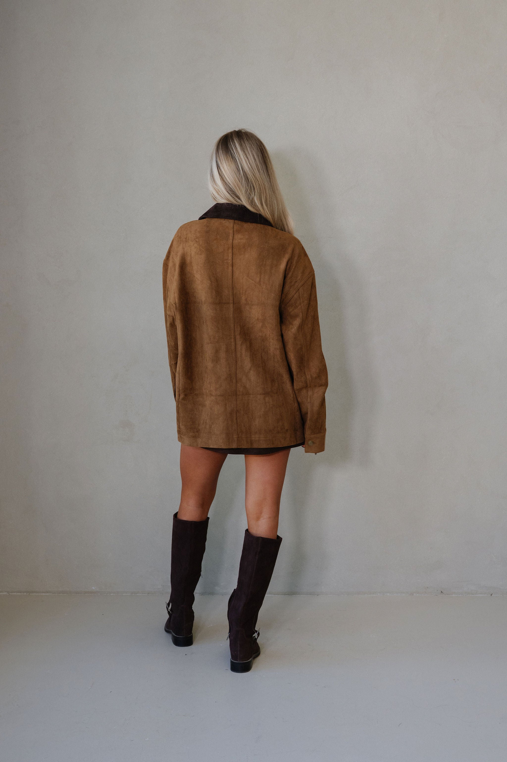 Puckett Suede Jacket-Camel