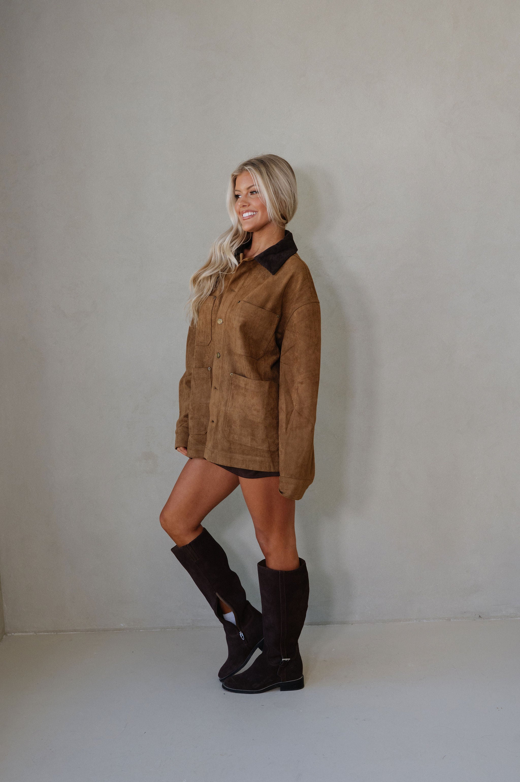 Puckett Suede Jacket-Camel