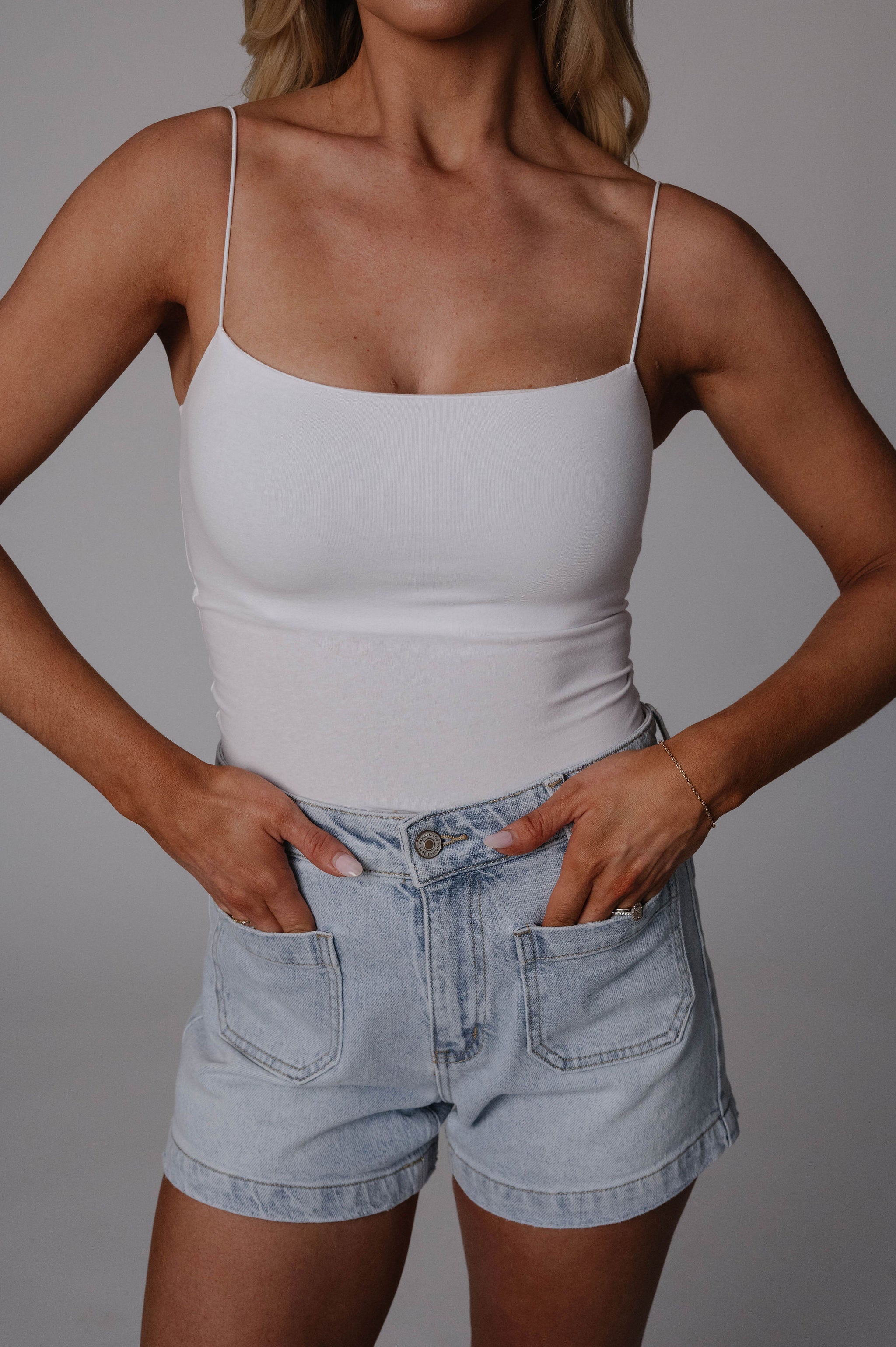 Camille Tank Top-White