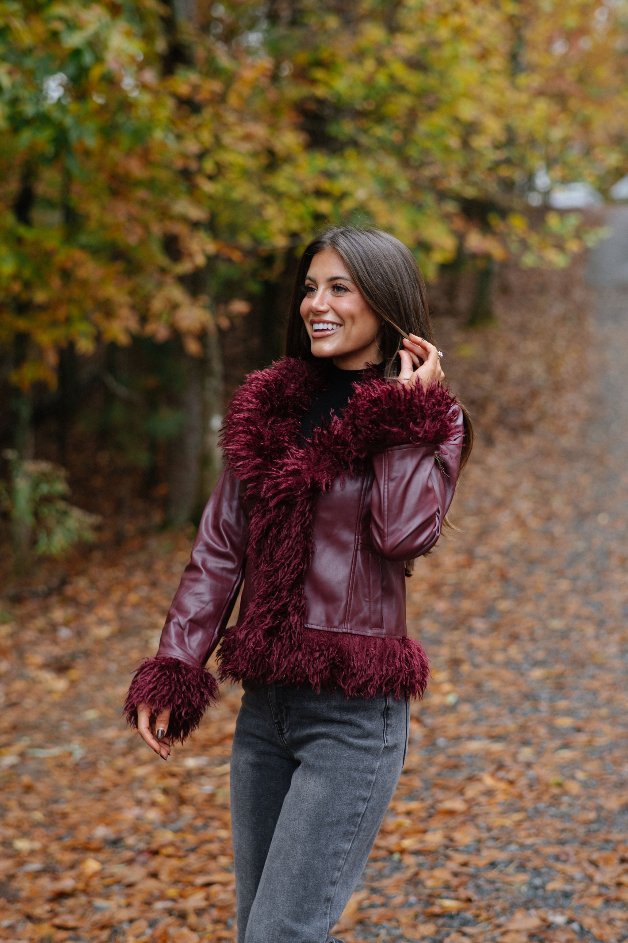 Elle Jacket-Burgundy