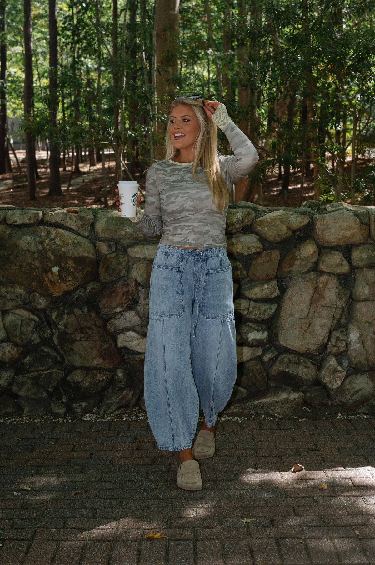 Camo Long Sleeve Top