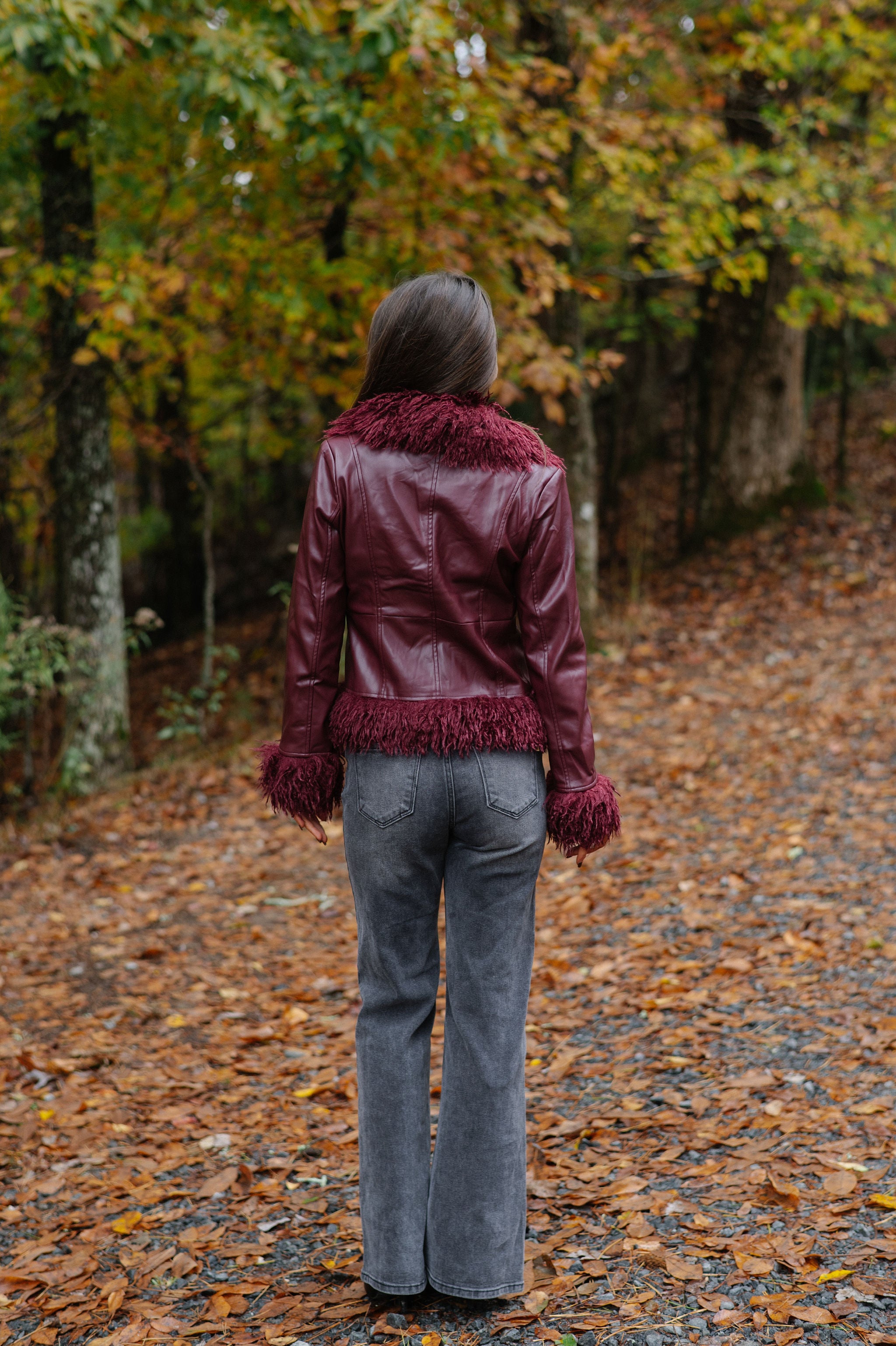 Elle Jacket-Burgundy