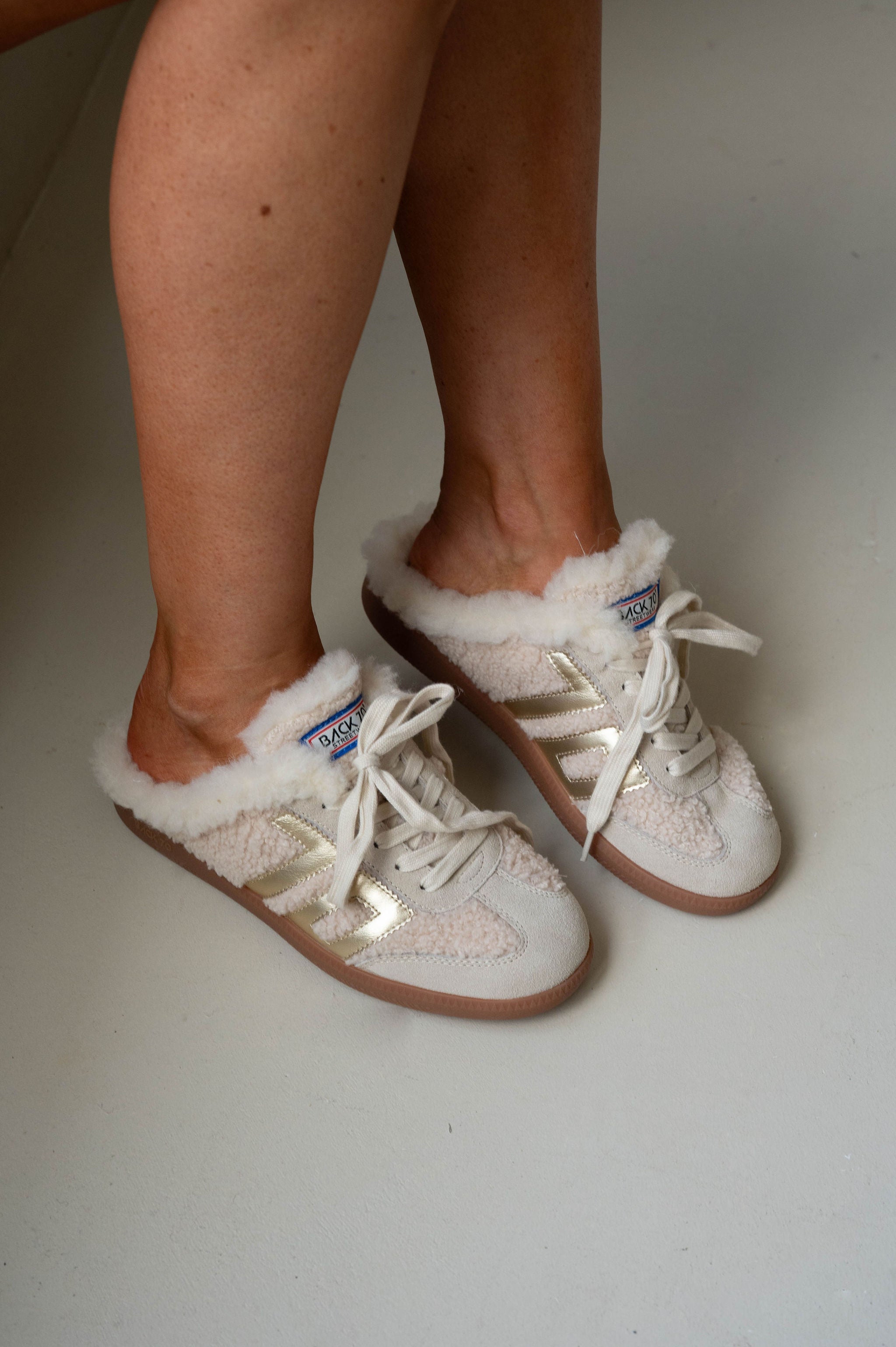 Back70 Easter Slide Sneakers-Butter/Gold