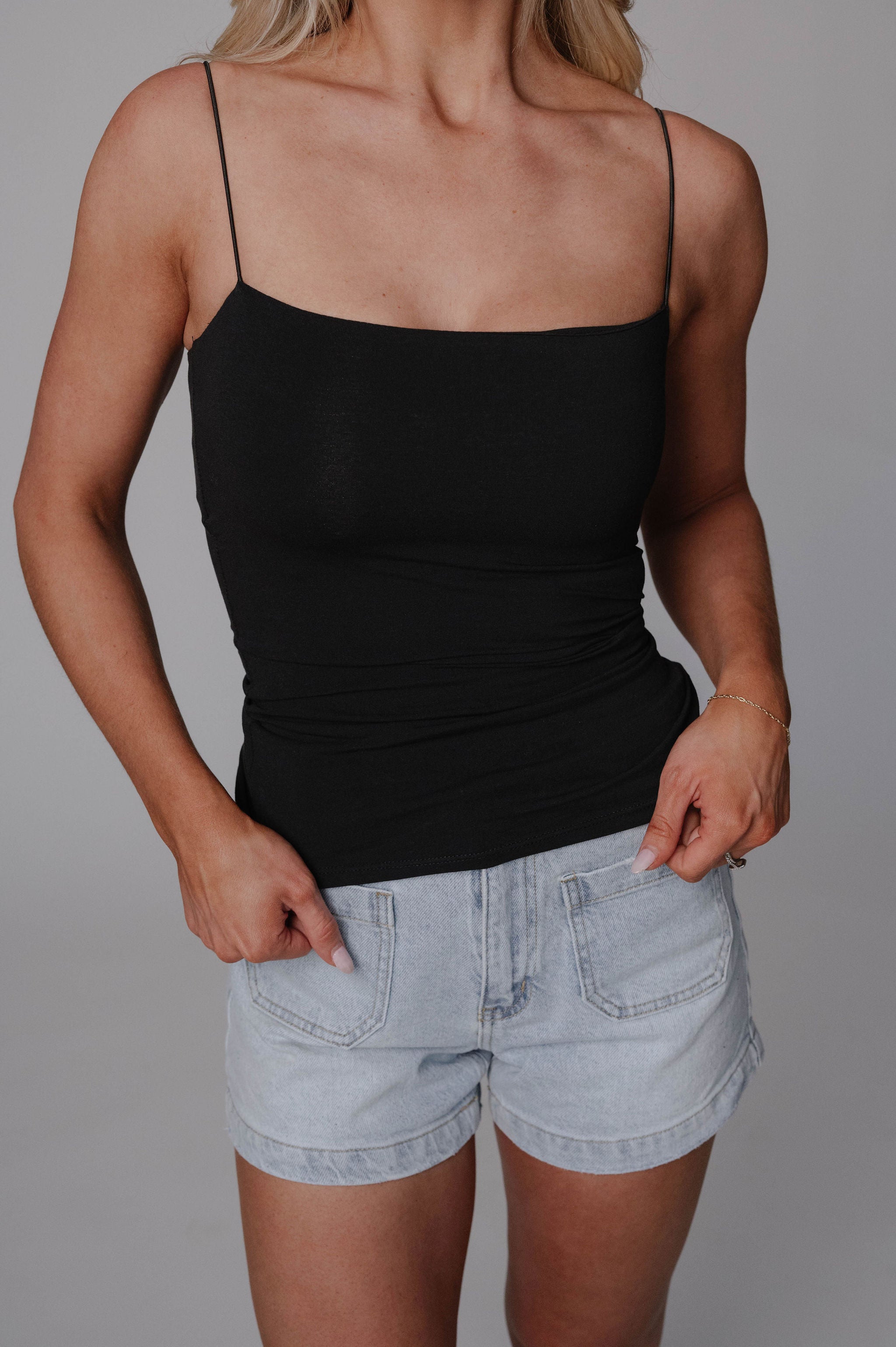 Camille Tank Top-Black