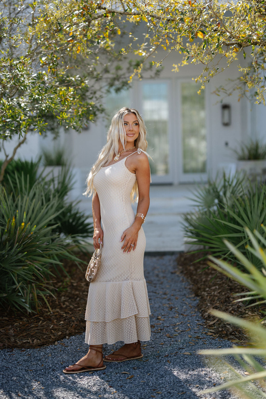 Tulum Knit Dress-Light Taupe