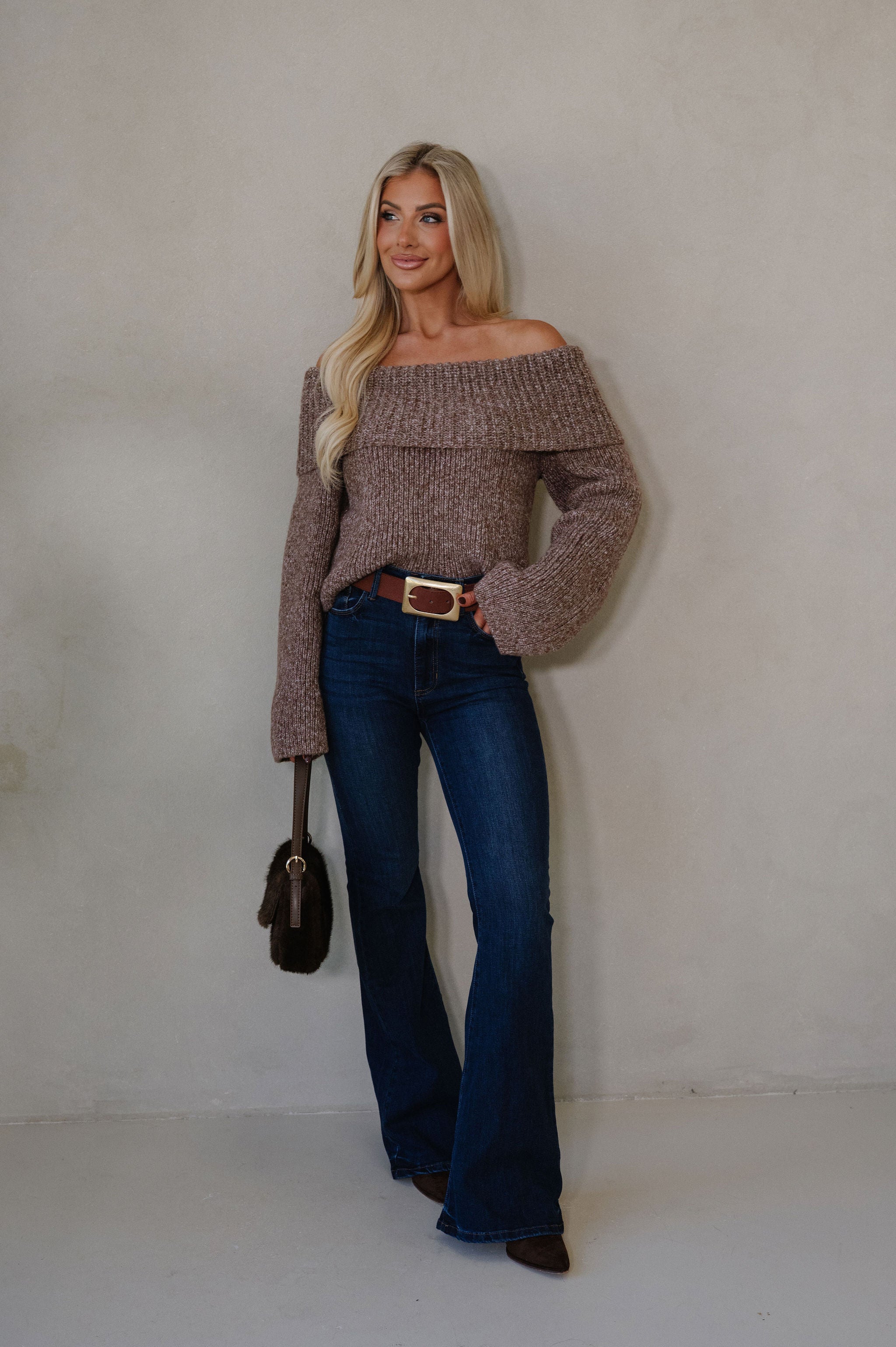 Benny OTS Sweater-Brown