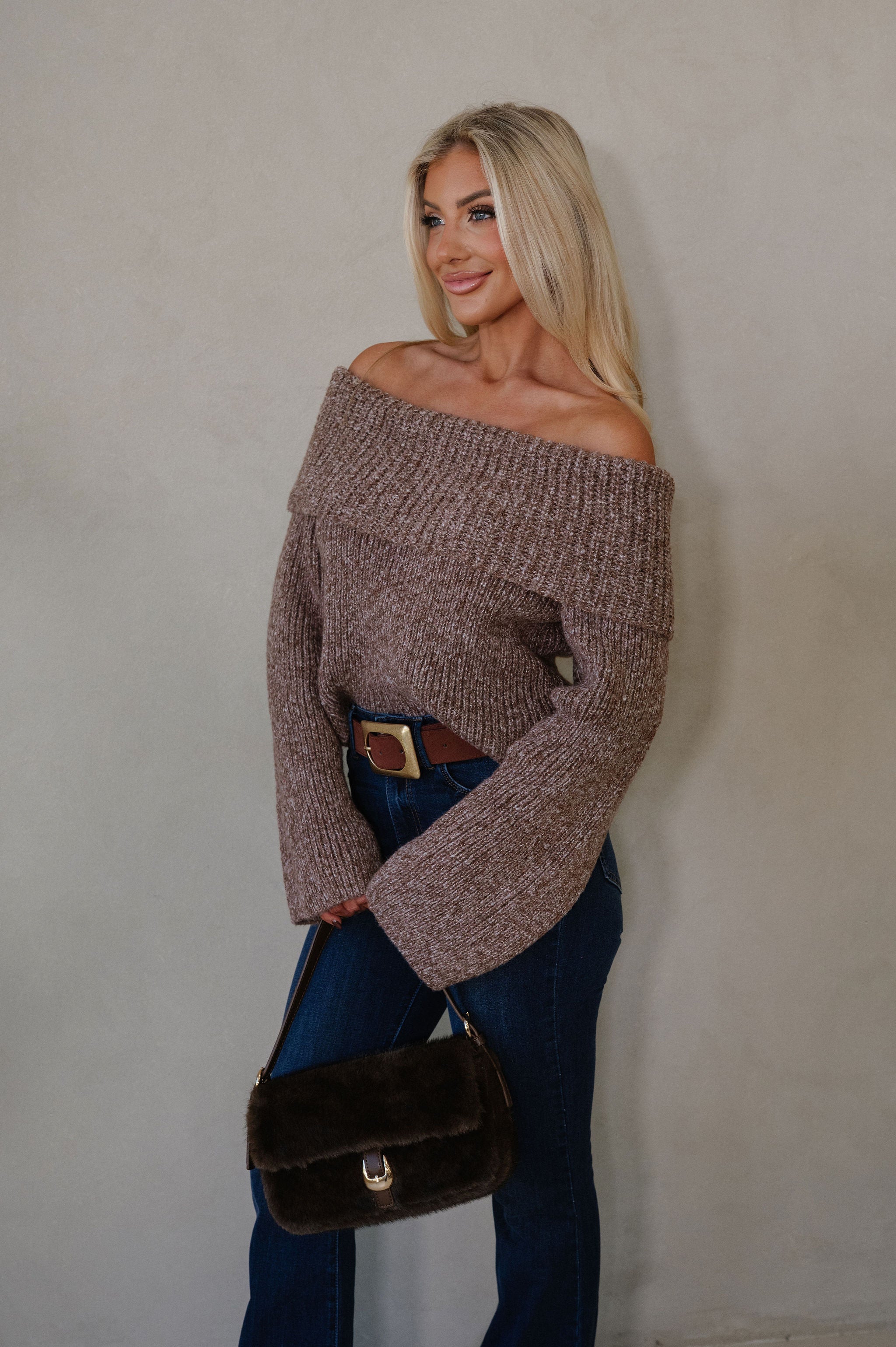 Benny OTS Sweater-Brown