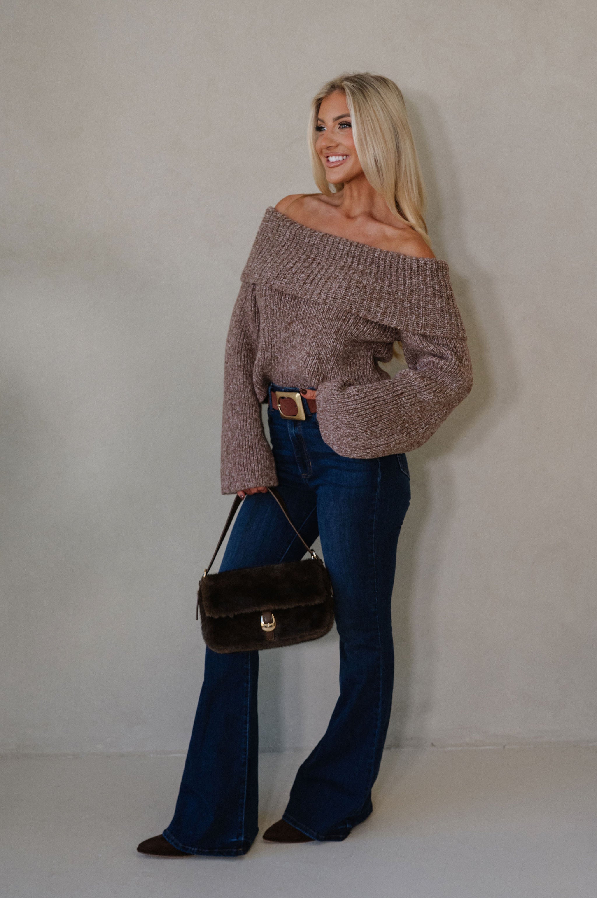 Benny OTS Sweater-Brown