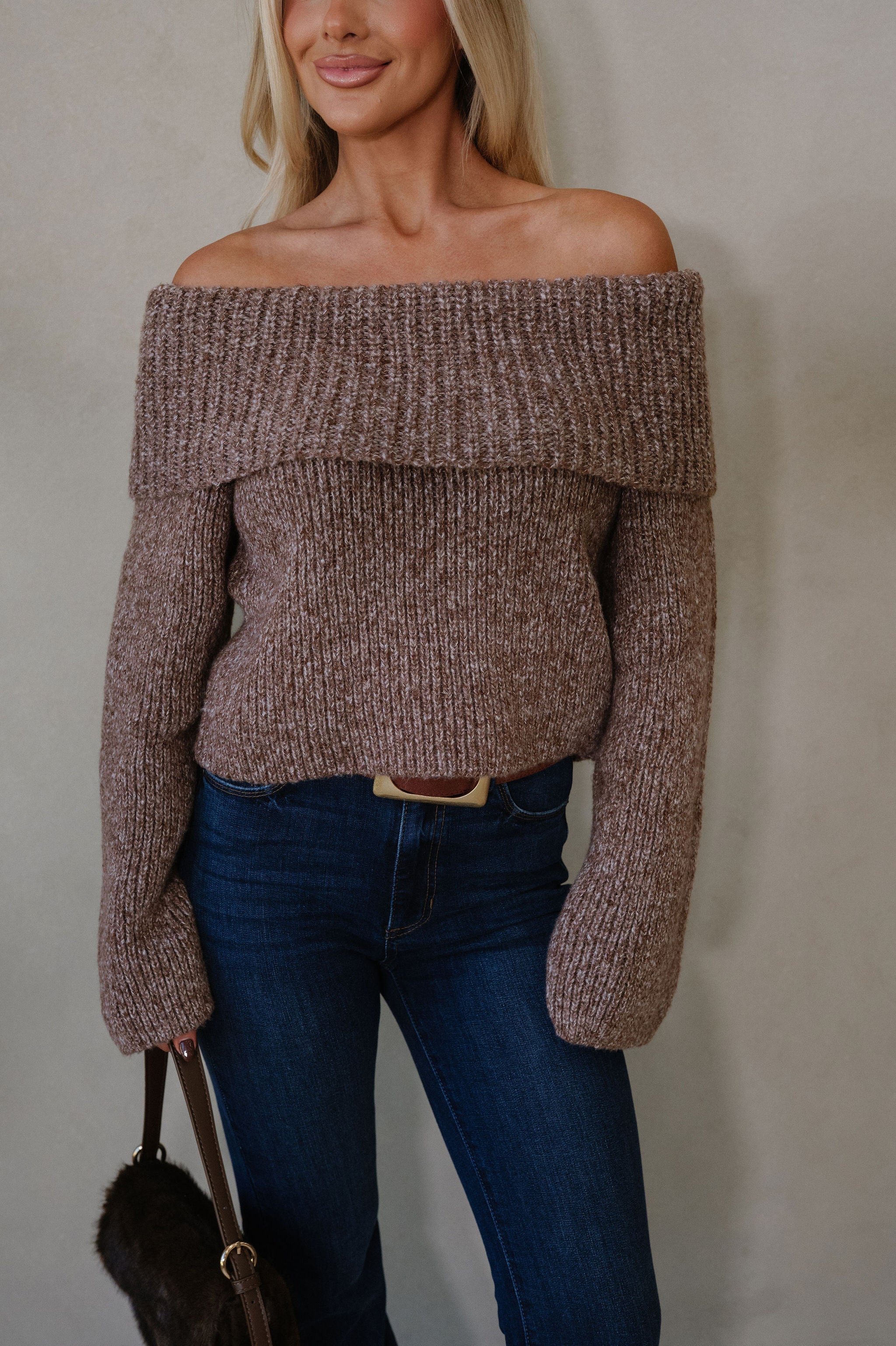 Benny OTS Sweater-Brown