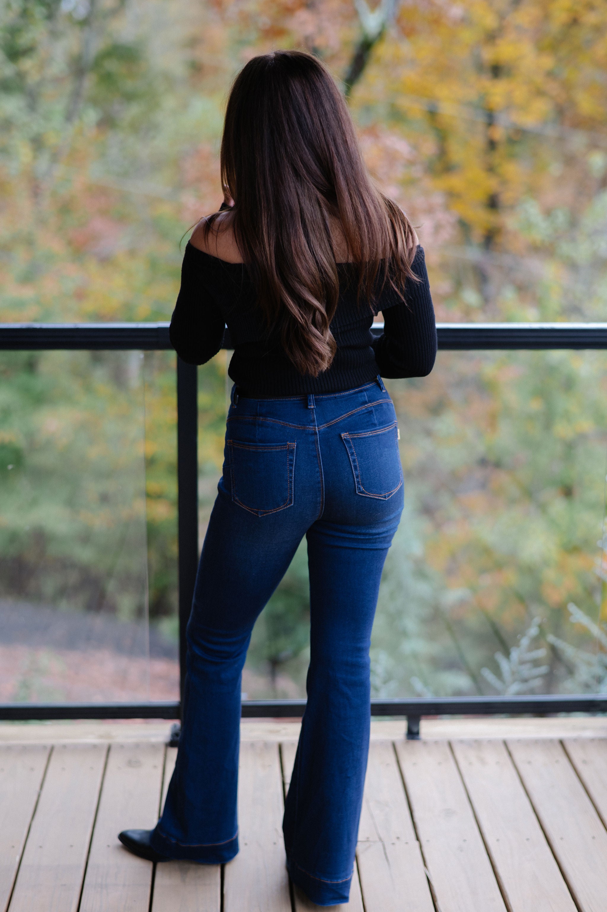 Asymmetrical Fold Over Sweater-Black