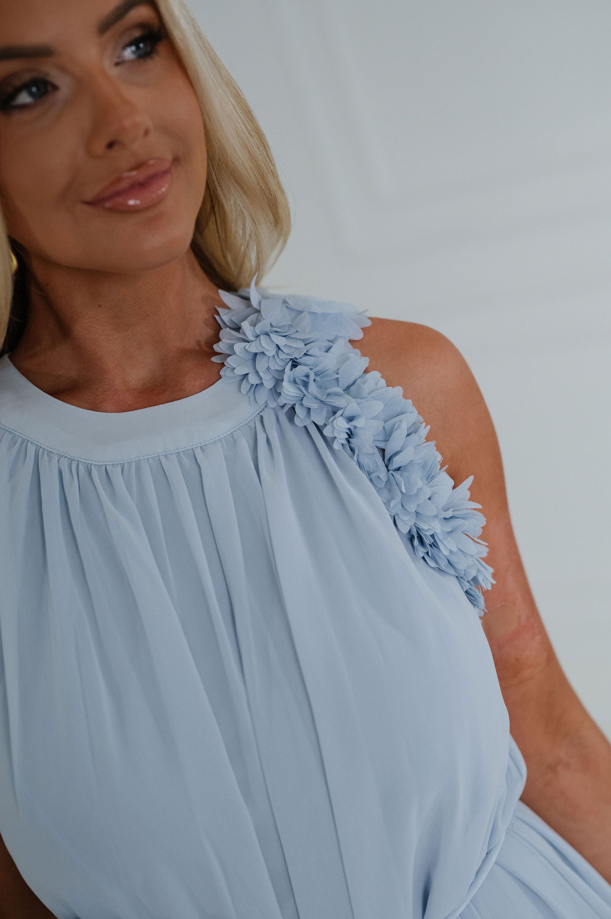 Diane Maxi Dress-Baby Blue