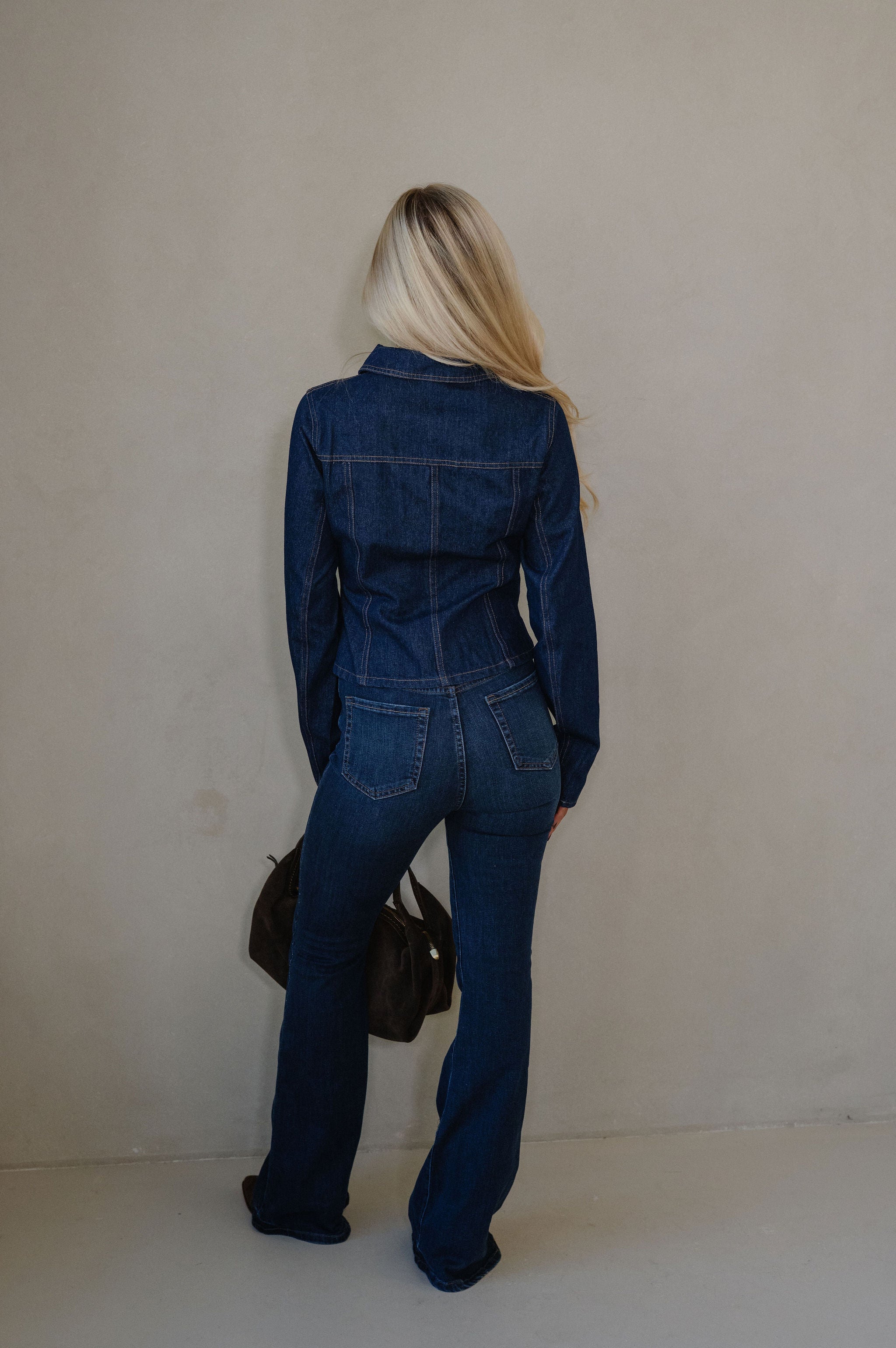 Cori Denim Top-Dark Denim