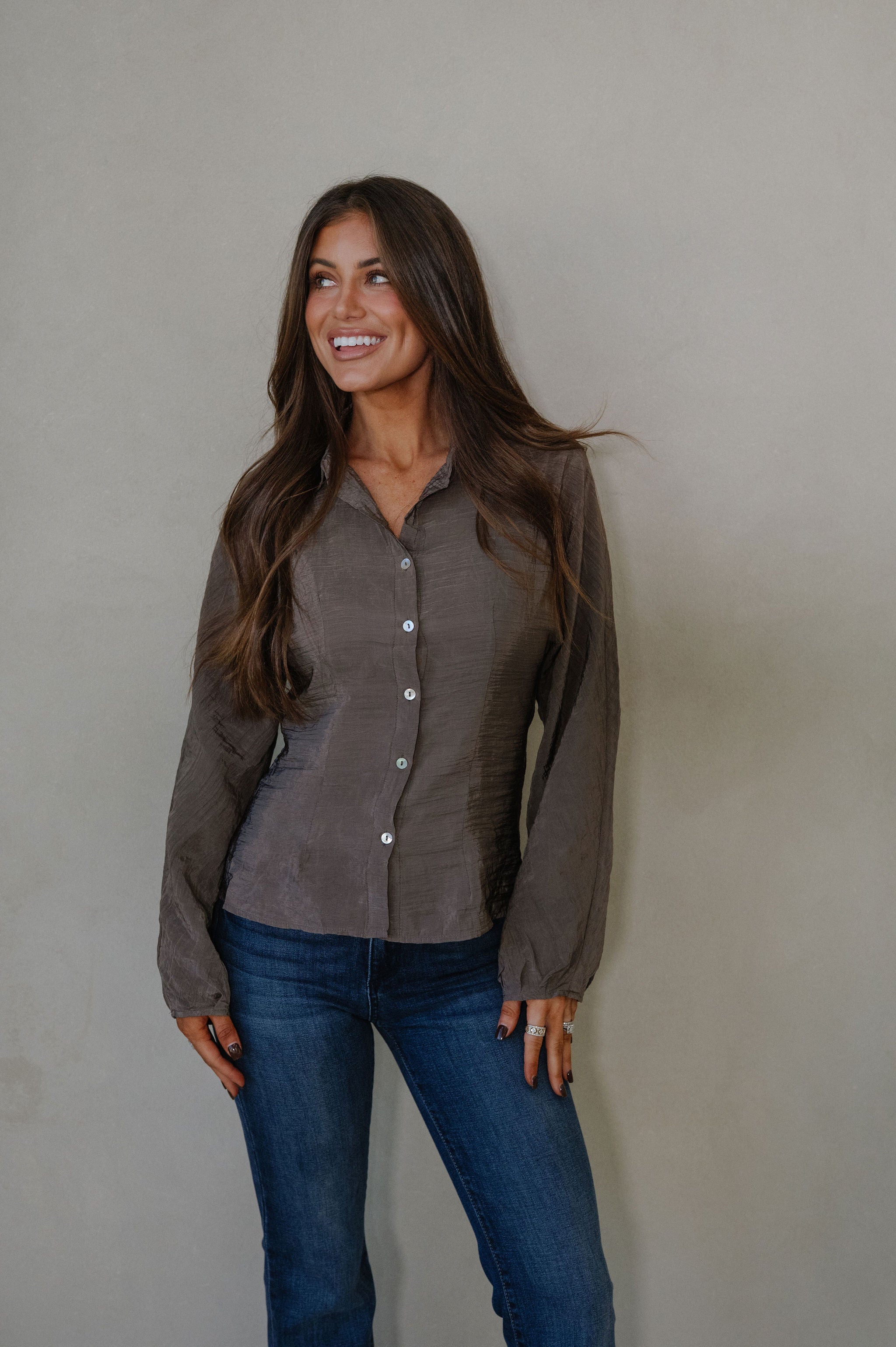 Rita Fitted Blouse-Mud