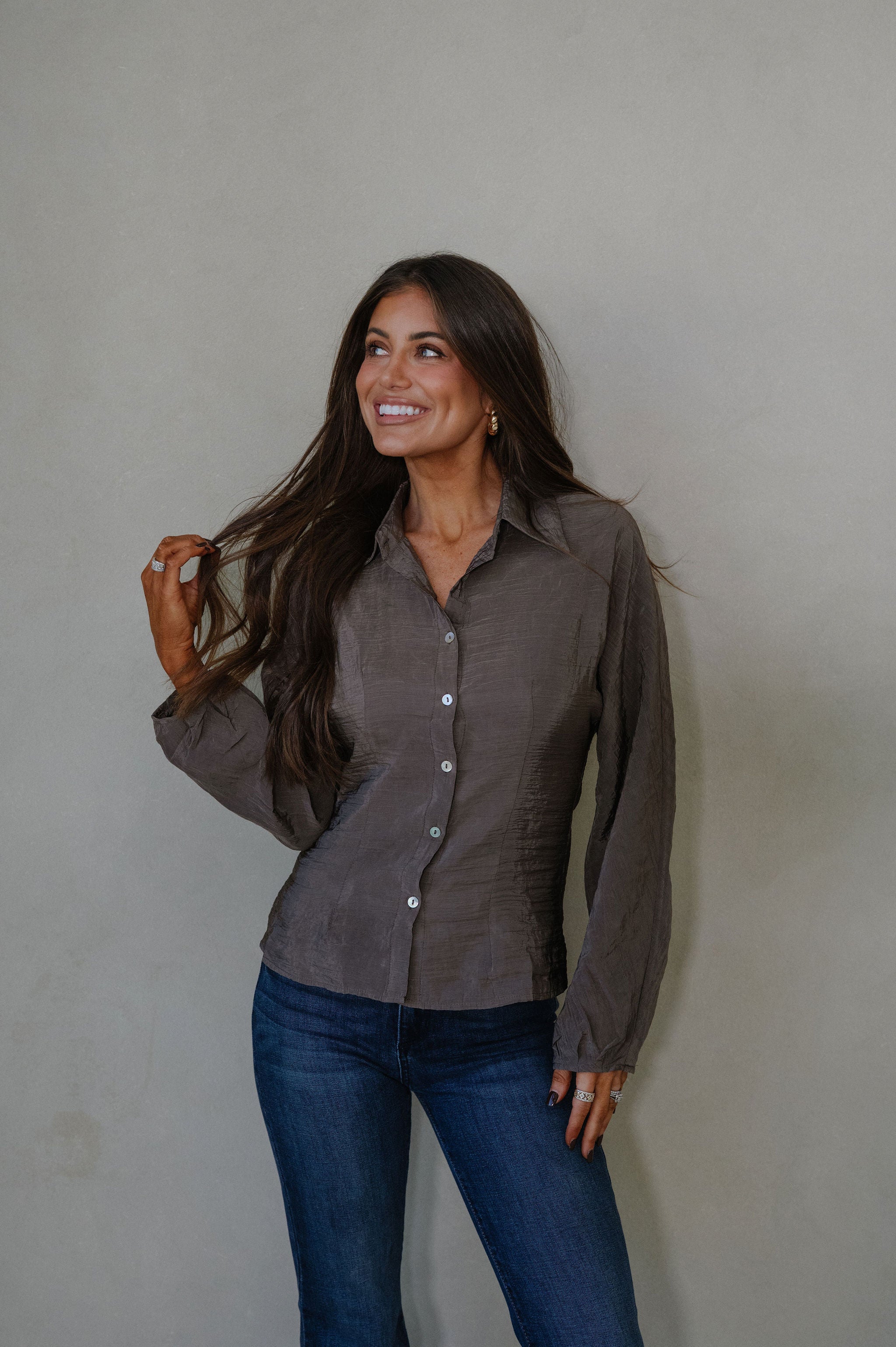 Rita Fitted Blouse-Mud