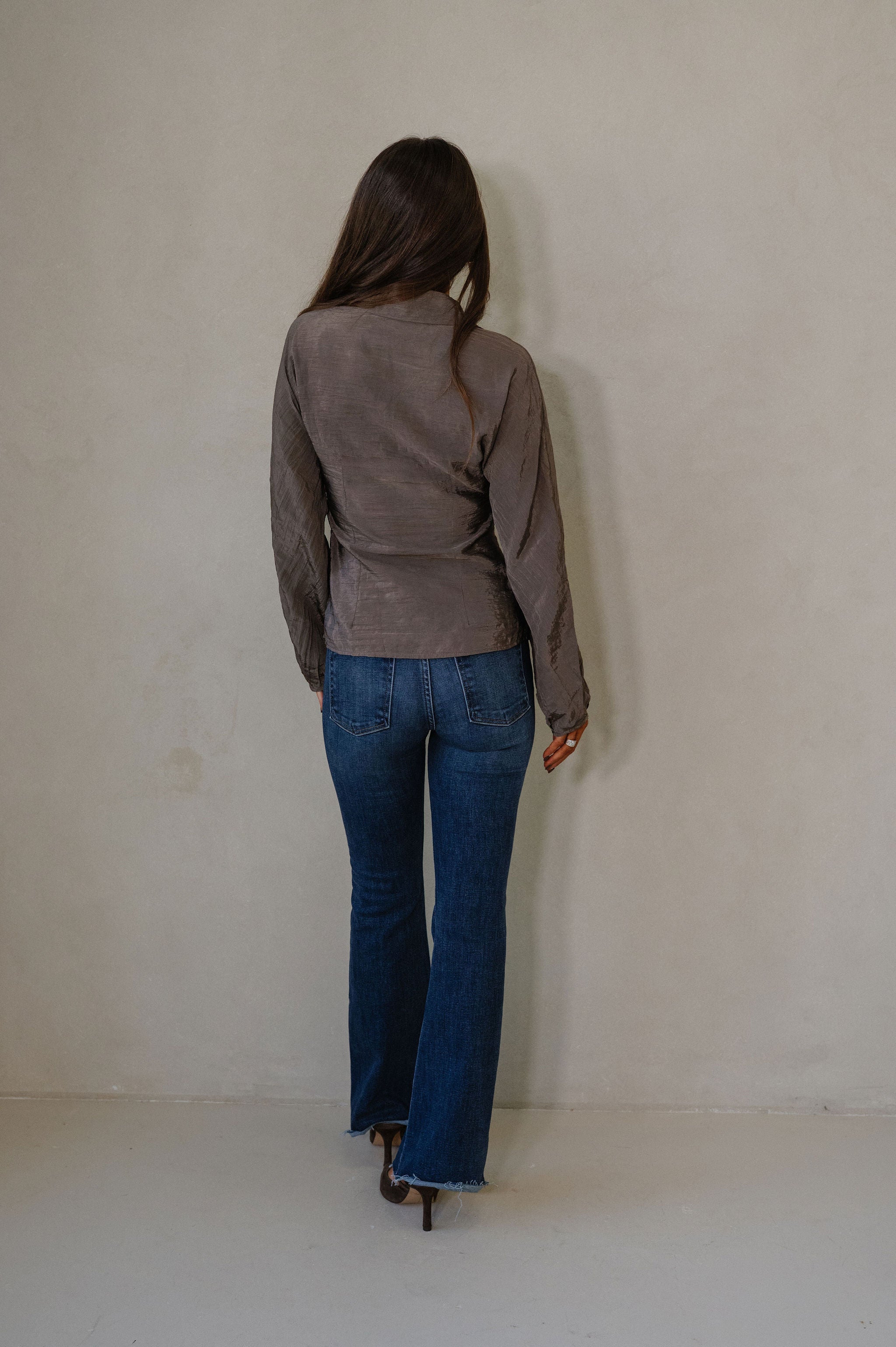 Rita Fitted Blouse-Mud
