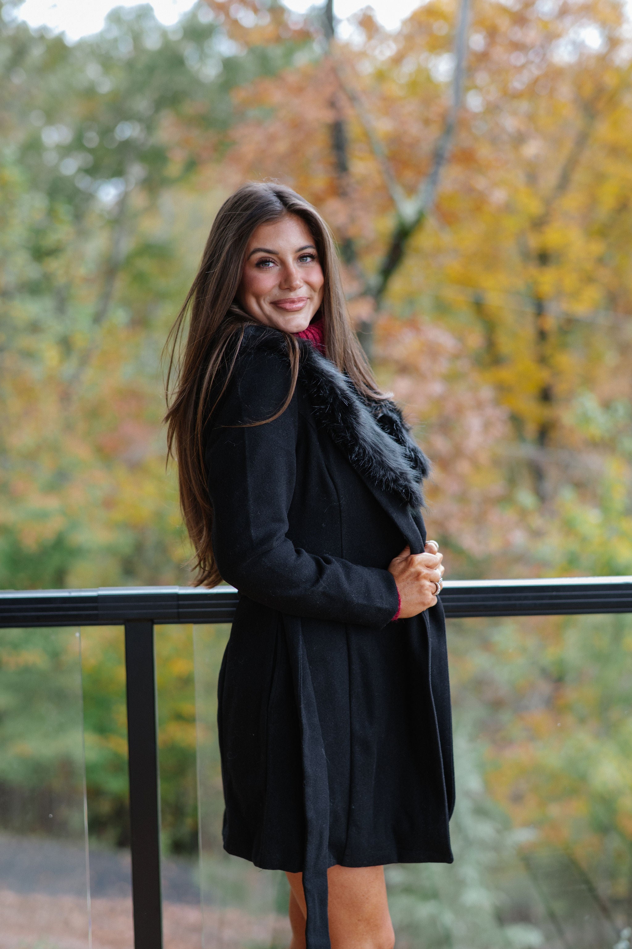 Isla Belted Coat-Black