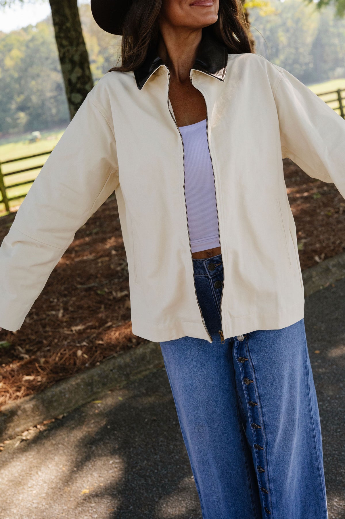 Theo Barn Jacket-Cream