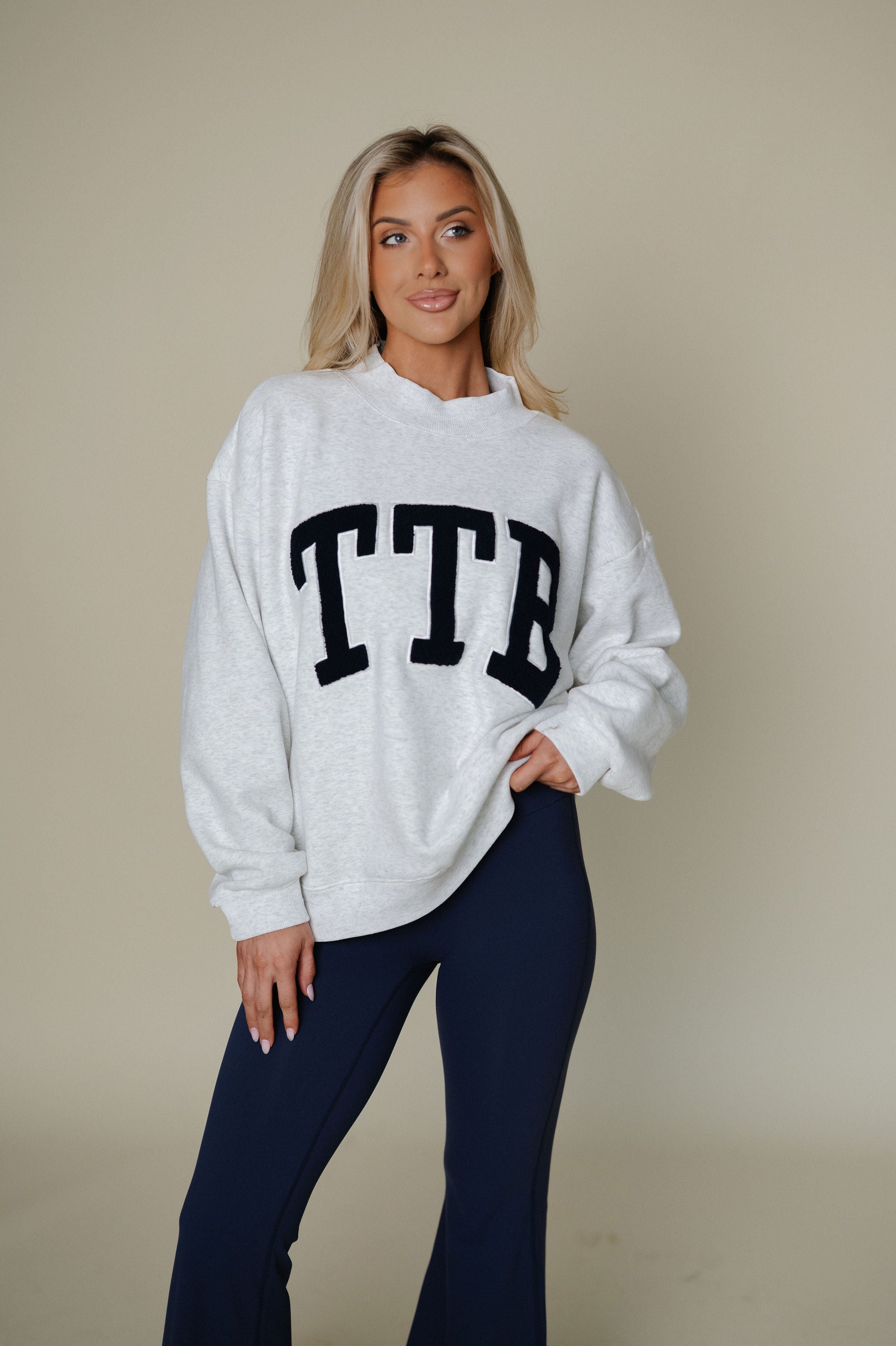 "TTB" Mockneck-Grey