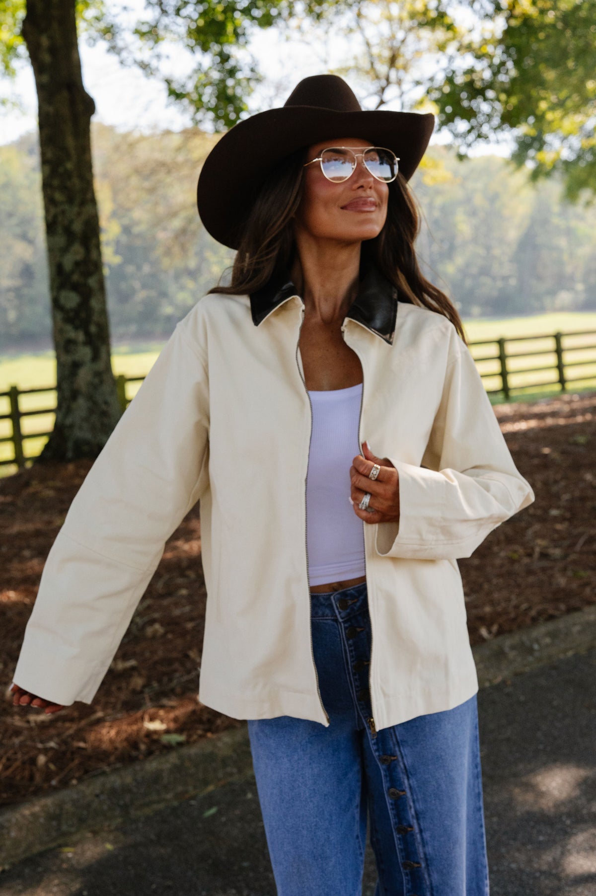 Theo Barn Jacket-Cream
