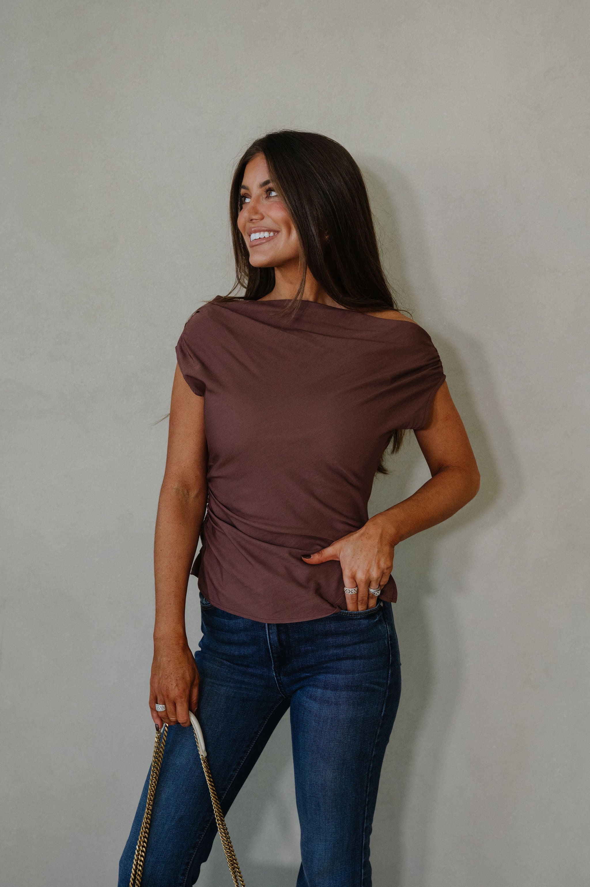 Bentley Boatneck Top-Brown