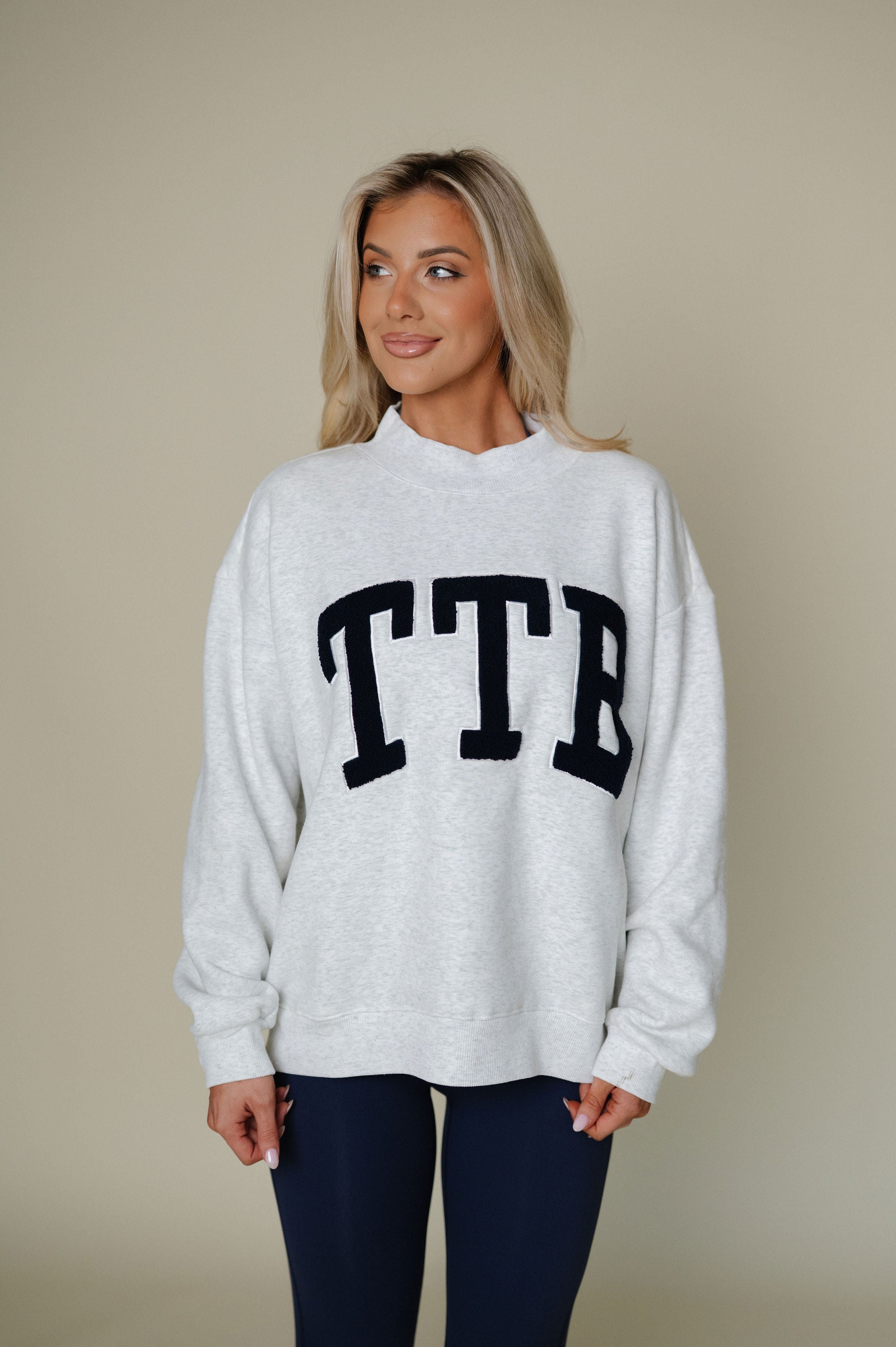 "TTB" Mockneck-Grey
