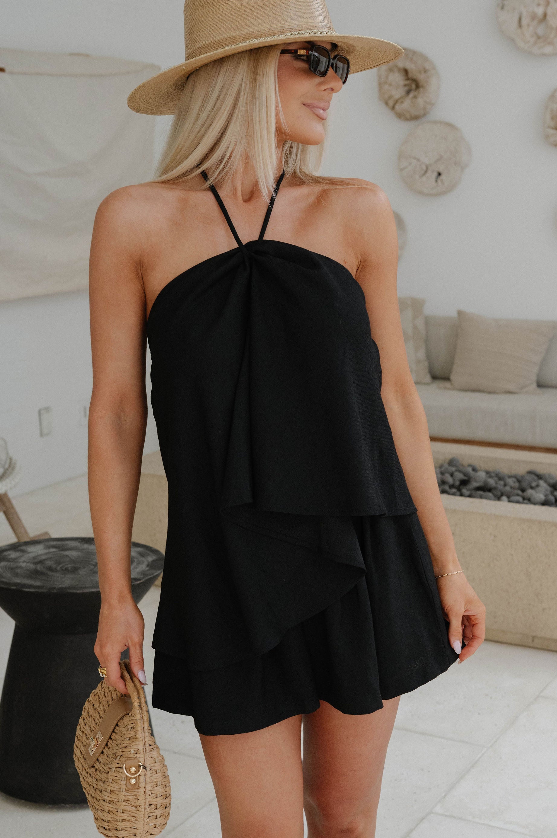 Corrine Shorts Set-Black