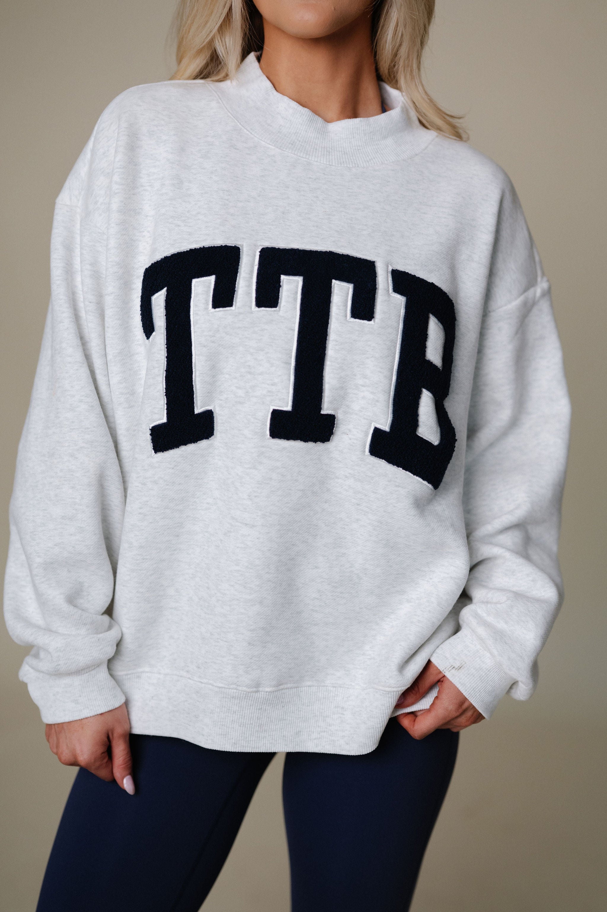 "TTB" Mockneck-Grey