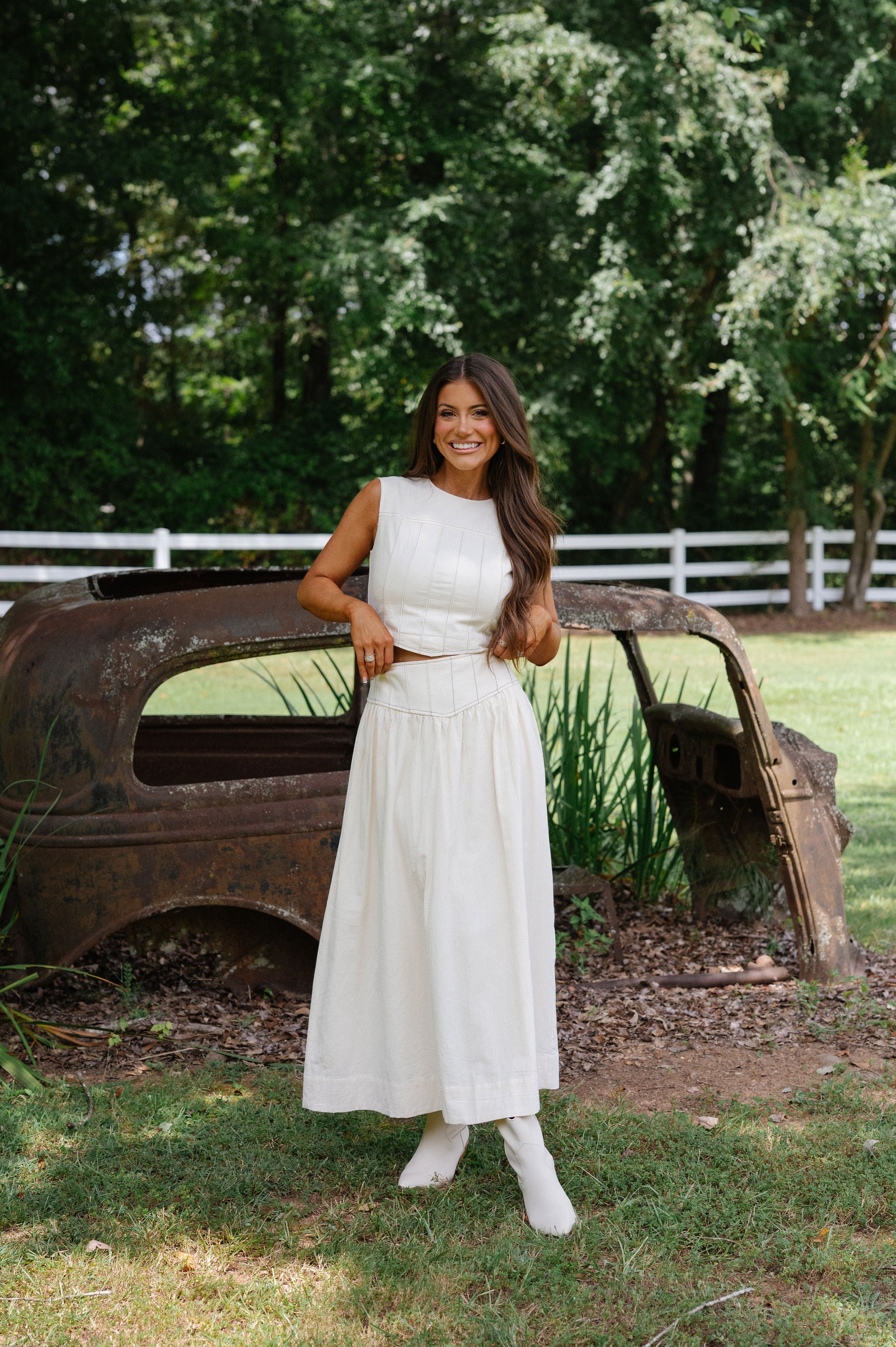 Serena Skirt Set-Ivory