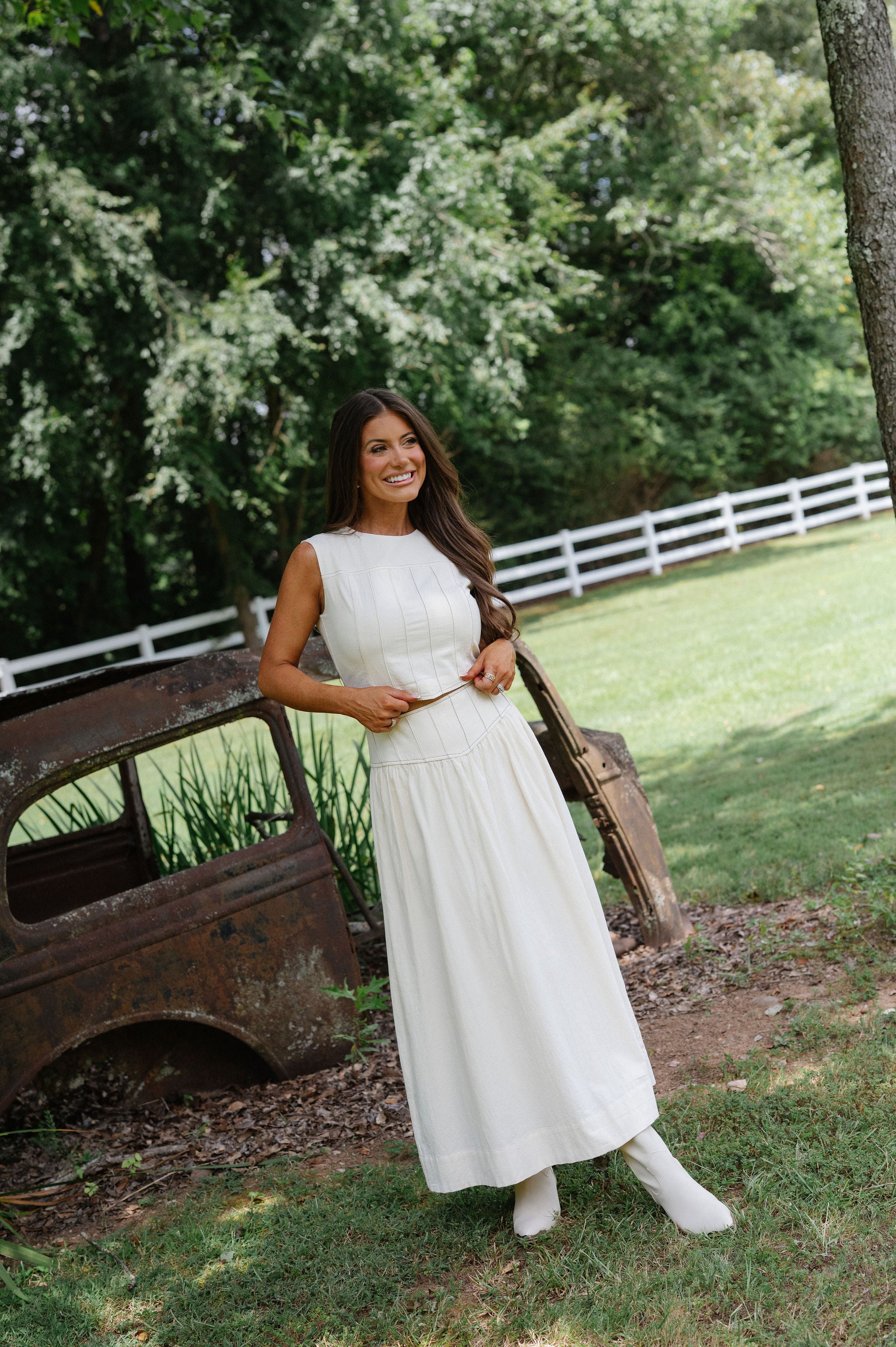 Serena Skirt Set-Ivory