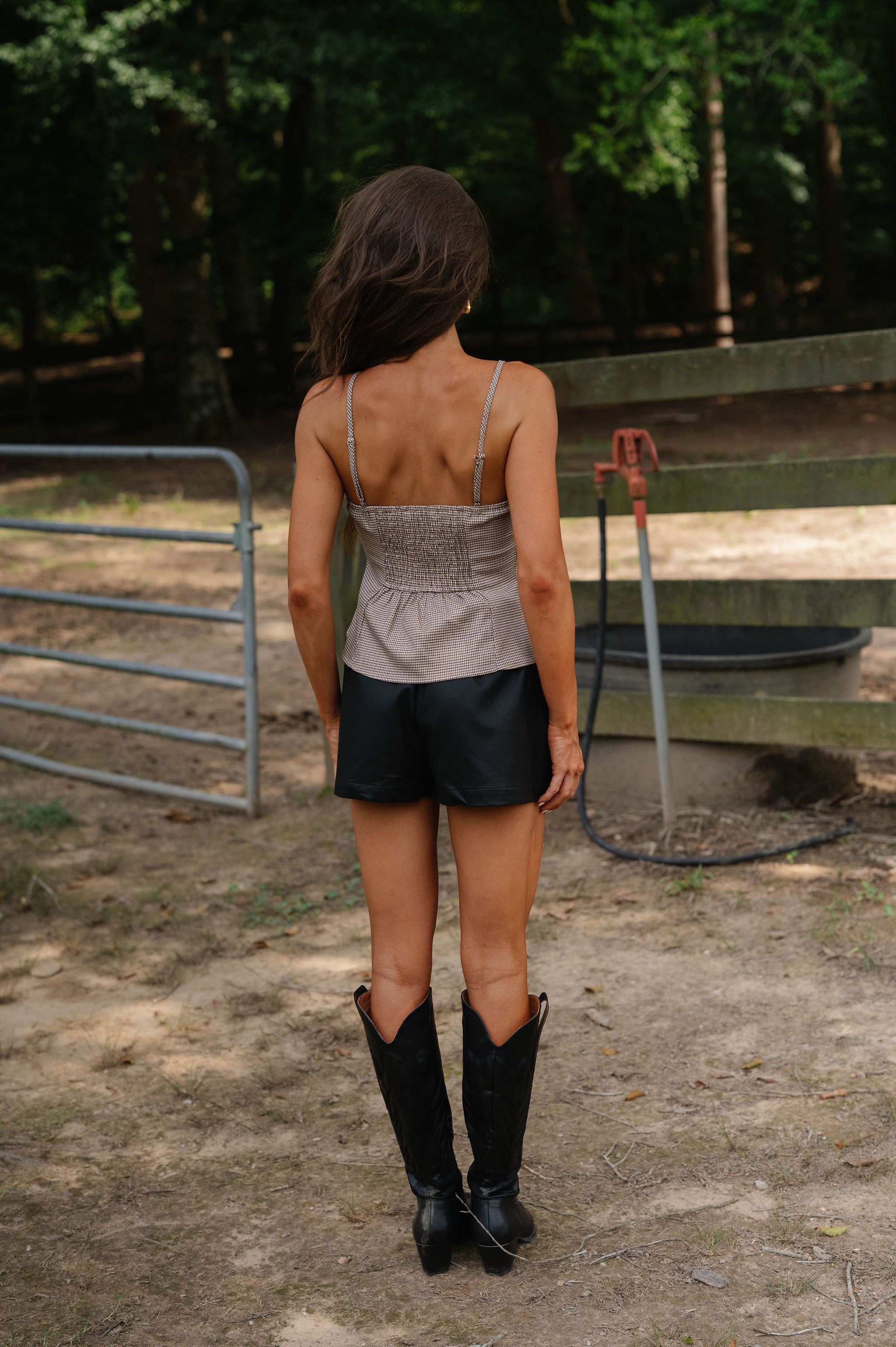 Blaire Cami Top-Khaki Multi