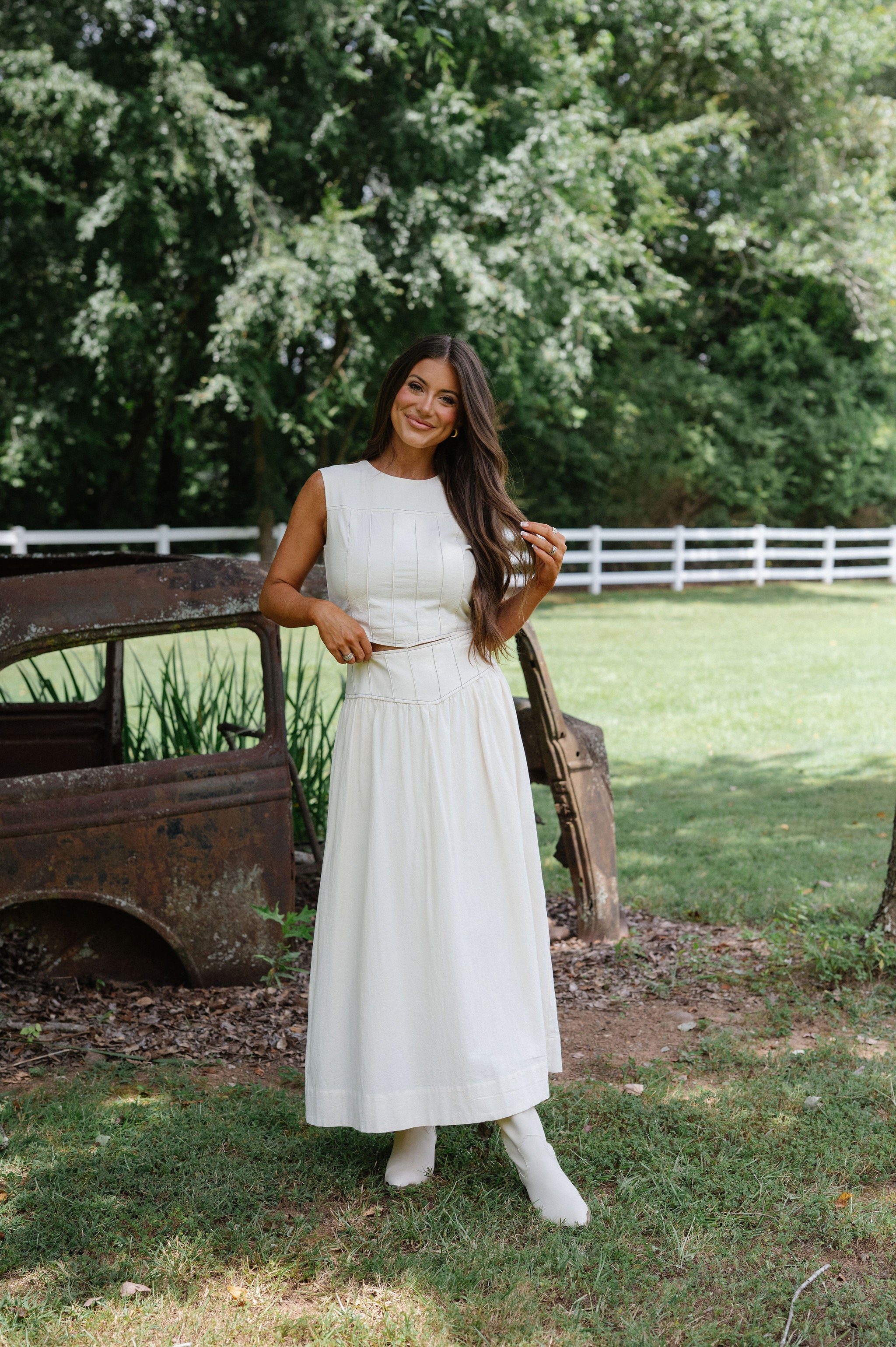 Serena Skirt Set-Ivory